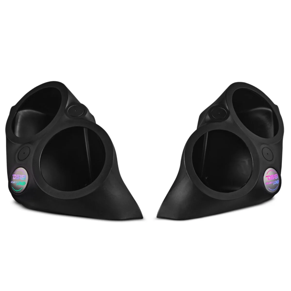 DS18 Polaris Slingshot Front Fender Dual 8" Speaker Pods w/ Digital LED Lighting