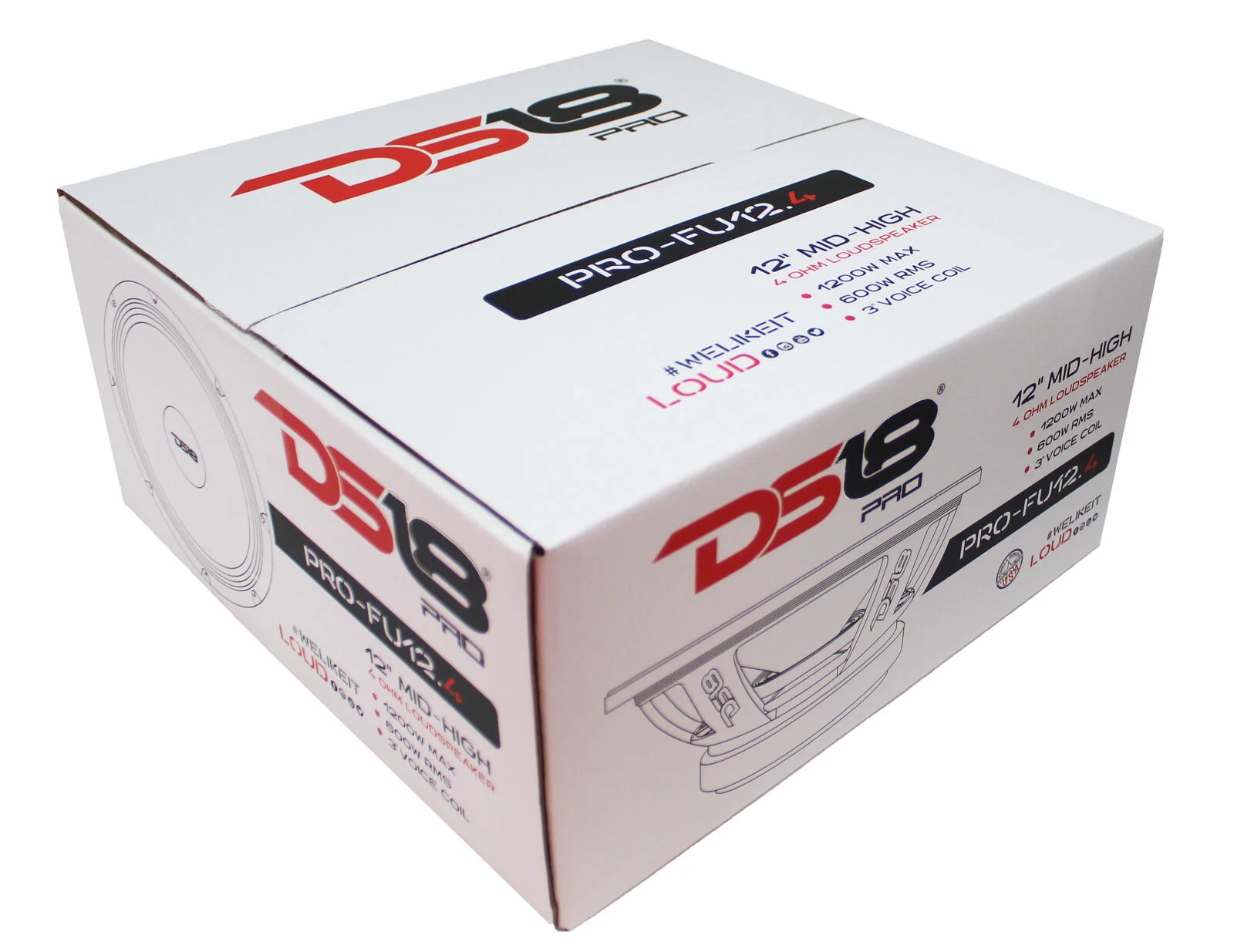 DS18 Car Audio 12" Mid-Bass Loudspeaker 1200 Watt 4 Ohm PRO-FU12.4 - Image 7
