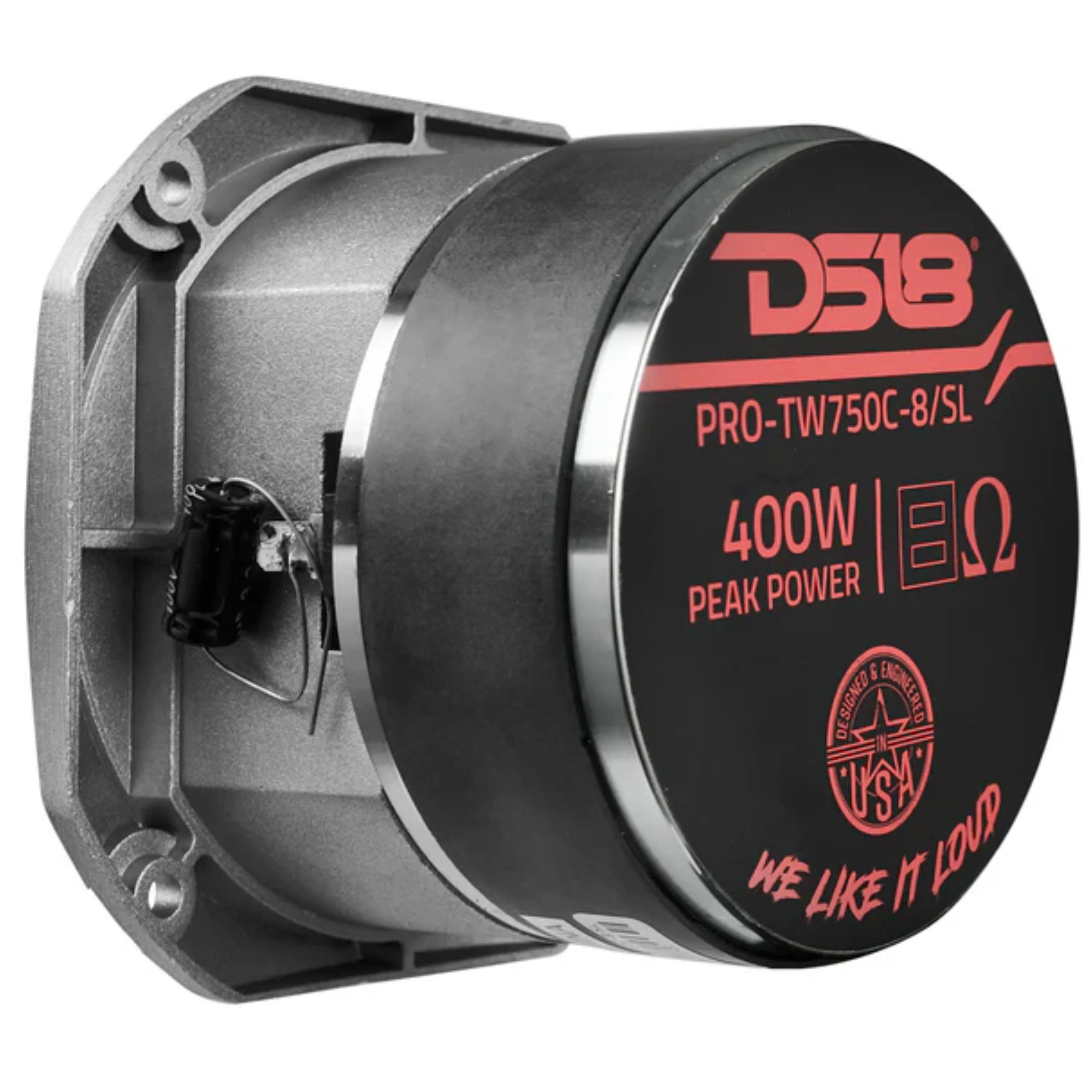DS18 PRO 4" Tweeter 1.5" Titanium VC 8-Ohm 200-Watt RMS Super Bullet Silver - Image 4