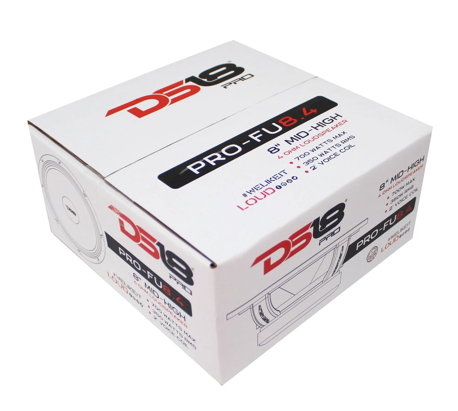 DS18 Car Audio 8 Mid-High Loudspeaker 700 Watt 4 Ohm PRO-FU8.4 - Image 6