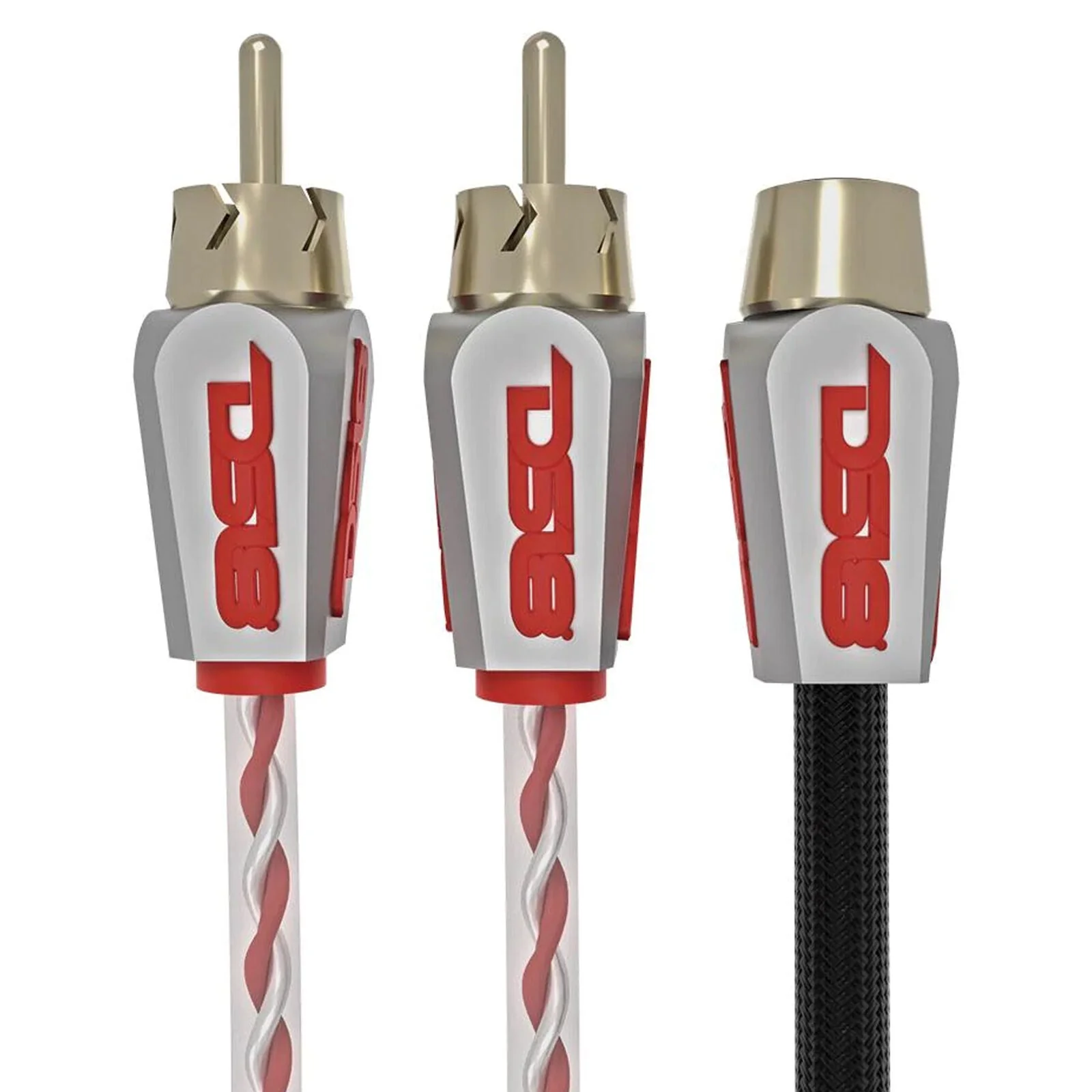 DS18 RCA Audio Y Adapter 1 Female 2 Male Jack Splitter Red HQRCA1F2M - Image 3