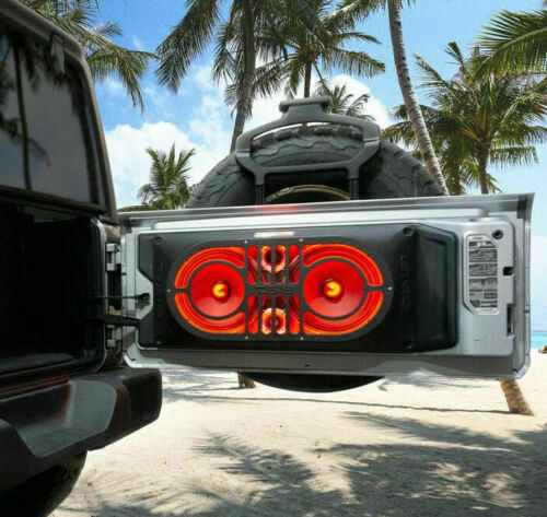 Dual 10" Jeep Midrange Tweeter Enclosure Box Unloaded JK JKU JL DS18 JMID RGB