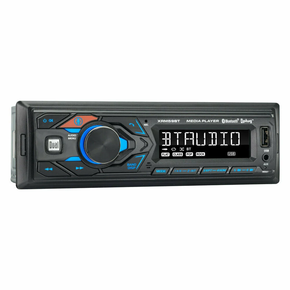 Dual XRM59BT Single Din Bluetooth AM/FM MP3 USB/AUX Digital Car Stereo - Image 2