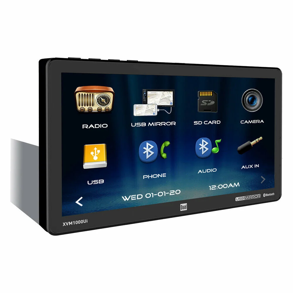 Dual XVM1000UI 10" Touchscreen Bluetooth Single Din Digital Multimedia Receiver - Image 2