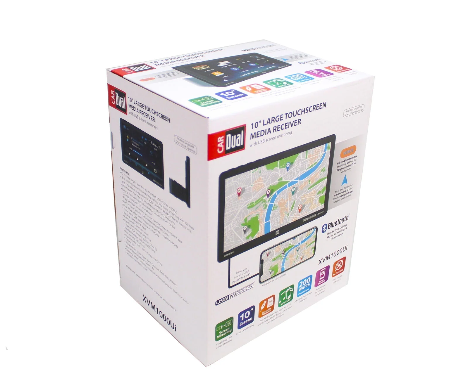 Dual XVM1000UI 10" Touchscreen Bluetooth Single Din Digital Multimedia Receiver - Image 6