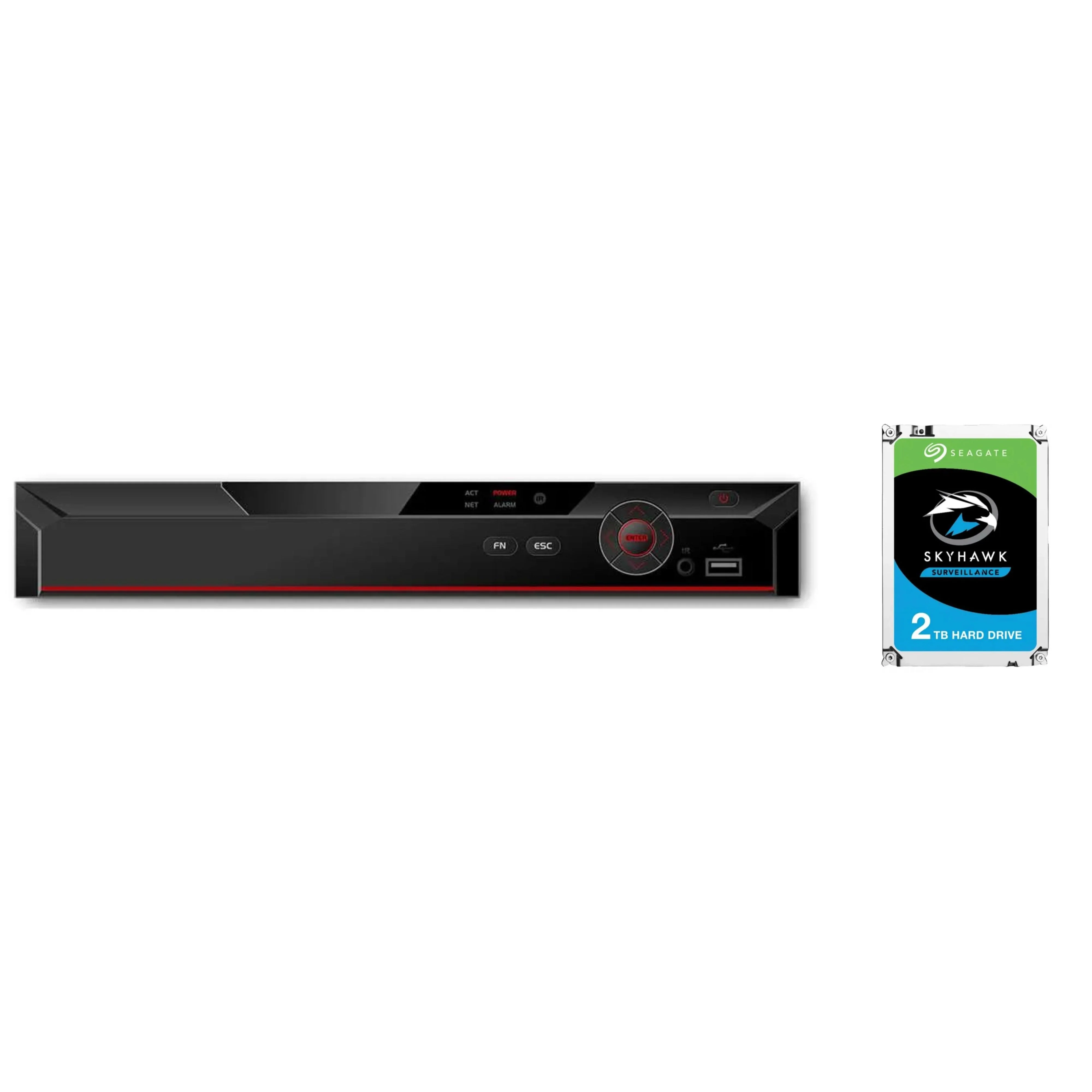 ENS Security 8 Ch XVR for Home Security System 1x SATA Port HDMI/VGA + 2TB HDD