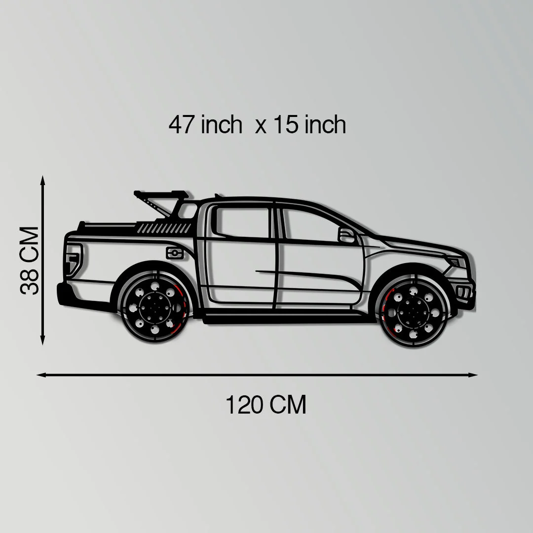 Ford F-150 Metal Truck Wall Art with Rotating Wheels - Iconic American Pickup Silhouette - Interactive Automotive Wall Decor - KAFMEKA138 - Image 11