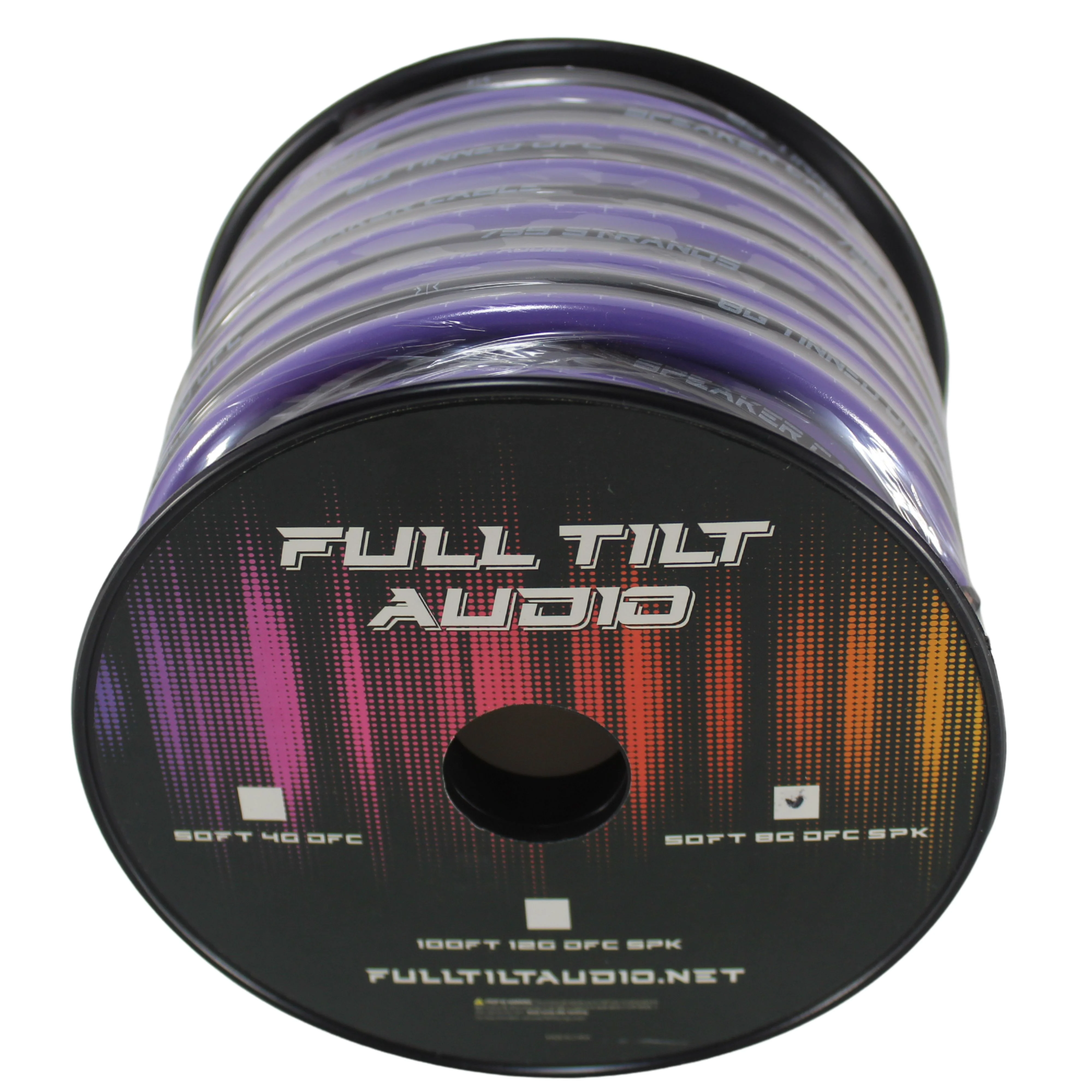 Full Tilt Audio 8 Gauge Tinned OFC Speaker Wire Purple/Black Lot Cut By The Foot - Image 2