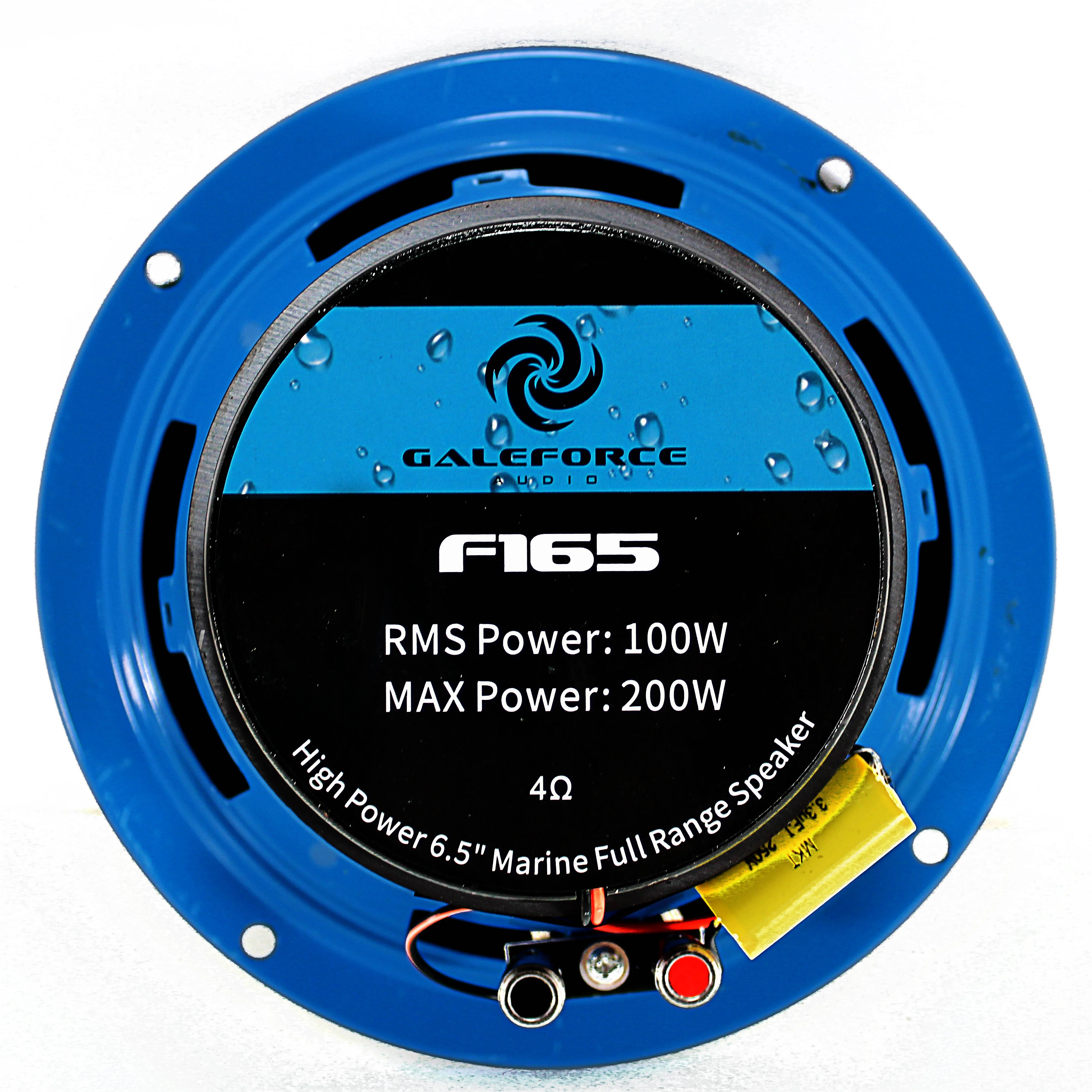 6.5" Hybrid 4-Ohm 100W RMS Motorcycle/Marine Midrange Galeforce F1 Speaker Pair - Image 8