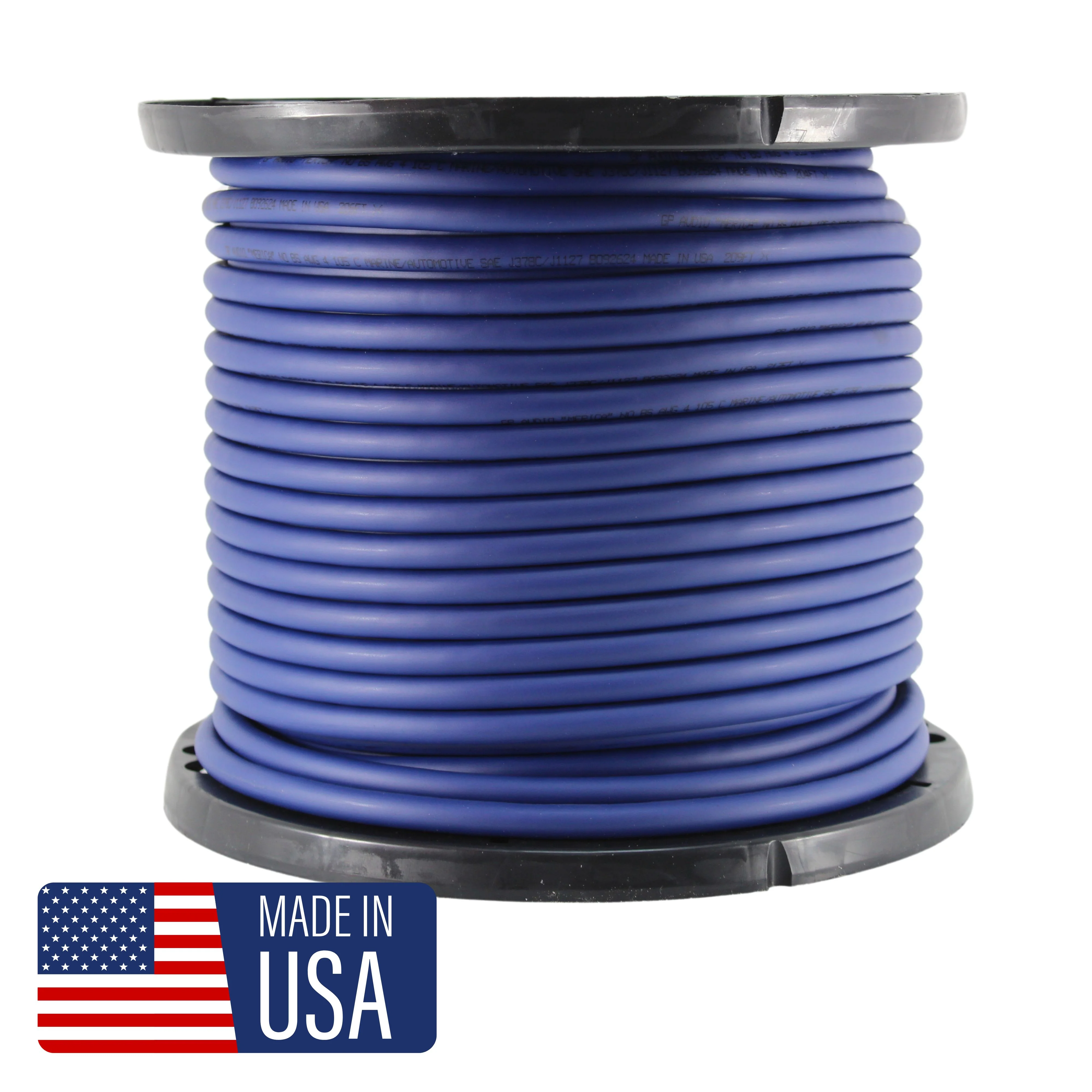 GP Car Audio 4 AWG 100% OFC Power/Ground Wire Blue Lot Cut By The Foot