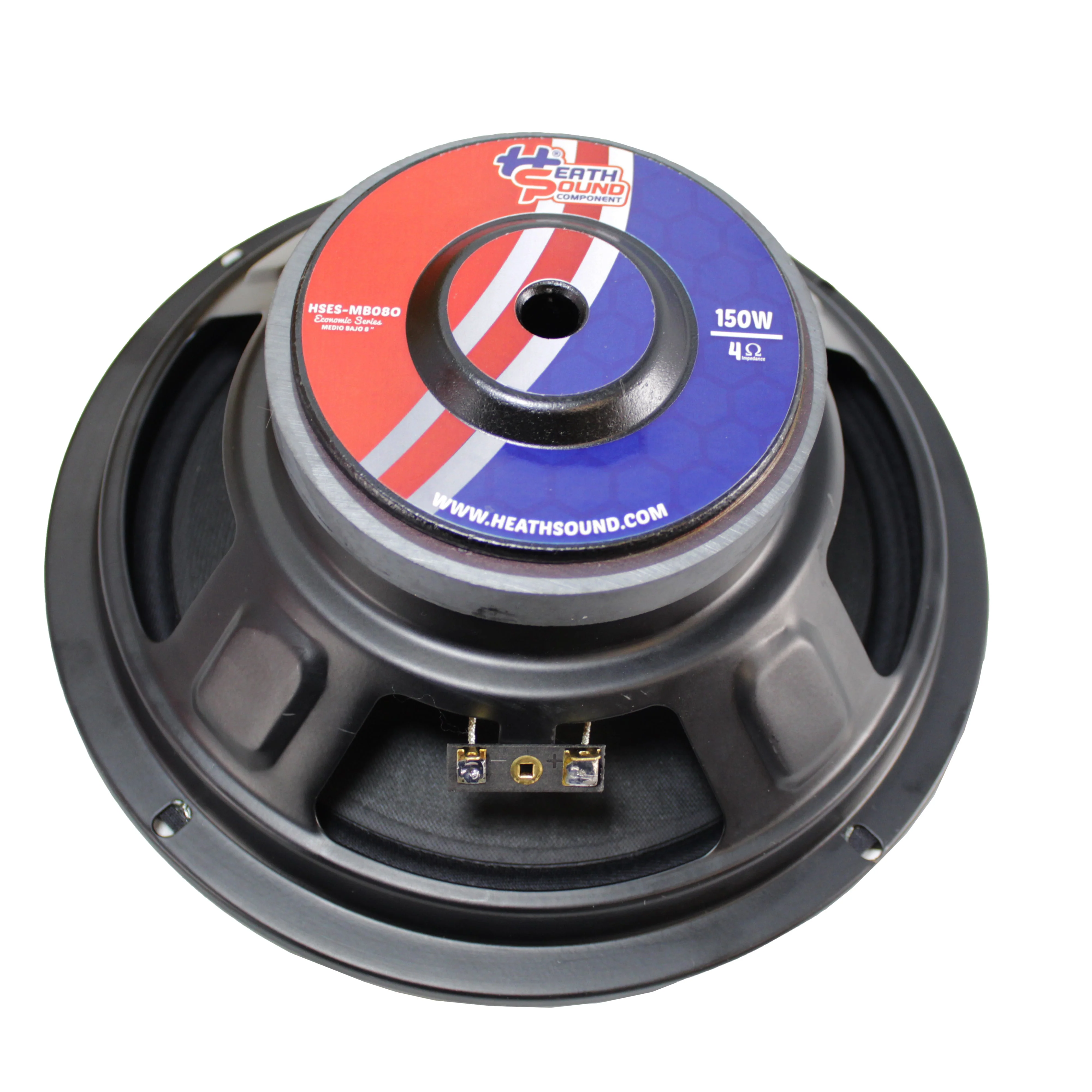 Heath Sound 8" 150 Watt Midrange 4 Ohm Black Speaker HSES-MB080 - Image 4