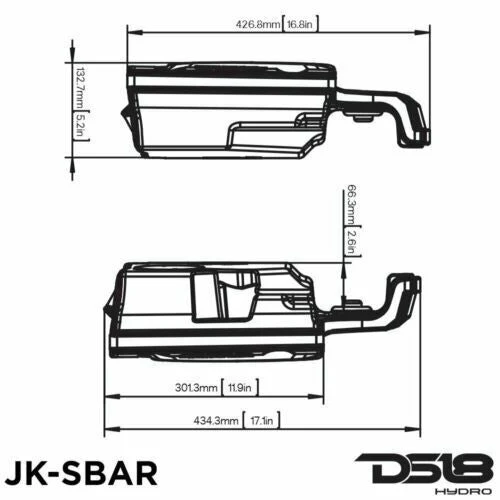 Jeep Wrangler Black Molded RGB LED Car Audio Sound Bar JK JKU Soundbar 07-18 - Image 4