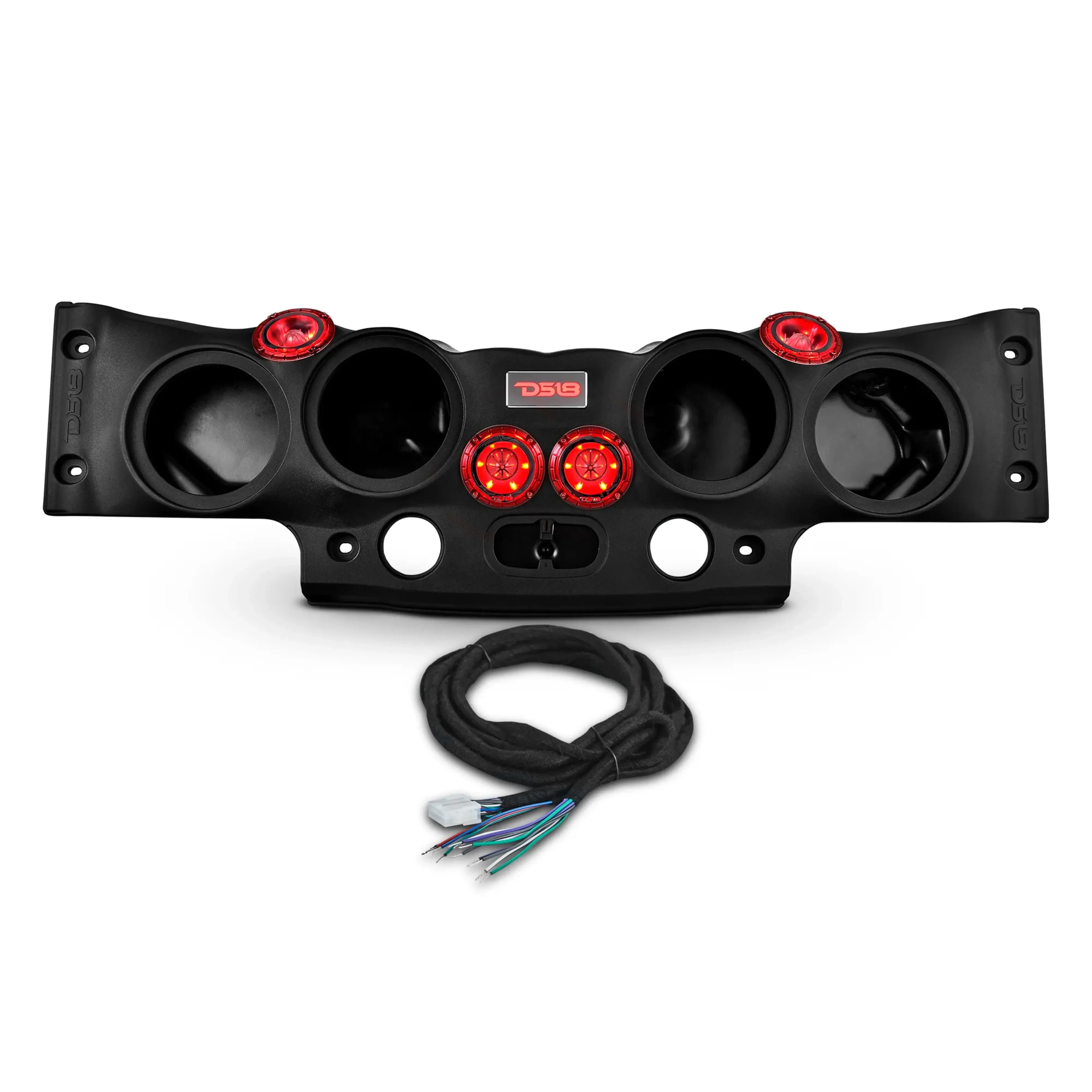 Jeep Wrangler Overhead Sound Bar System w/ 4 Tweeters and 2 Drivers JK JKU - Image 3