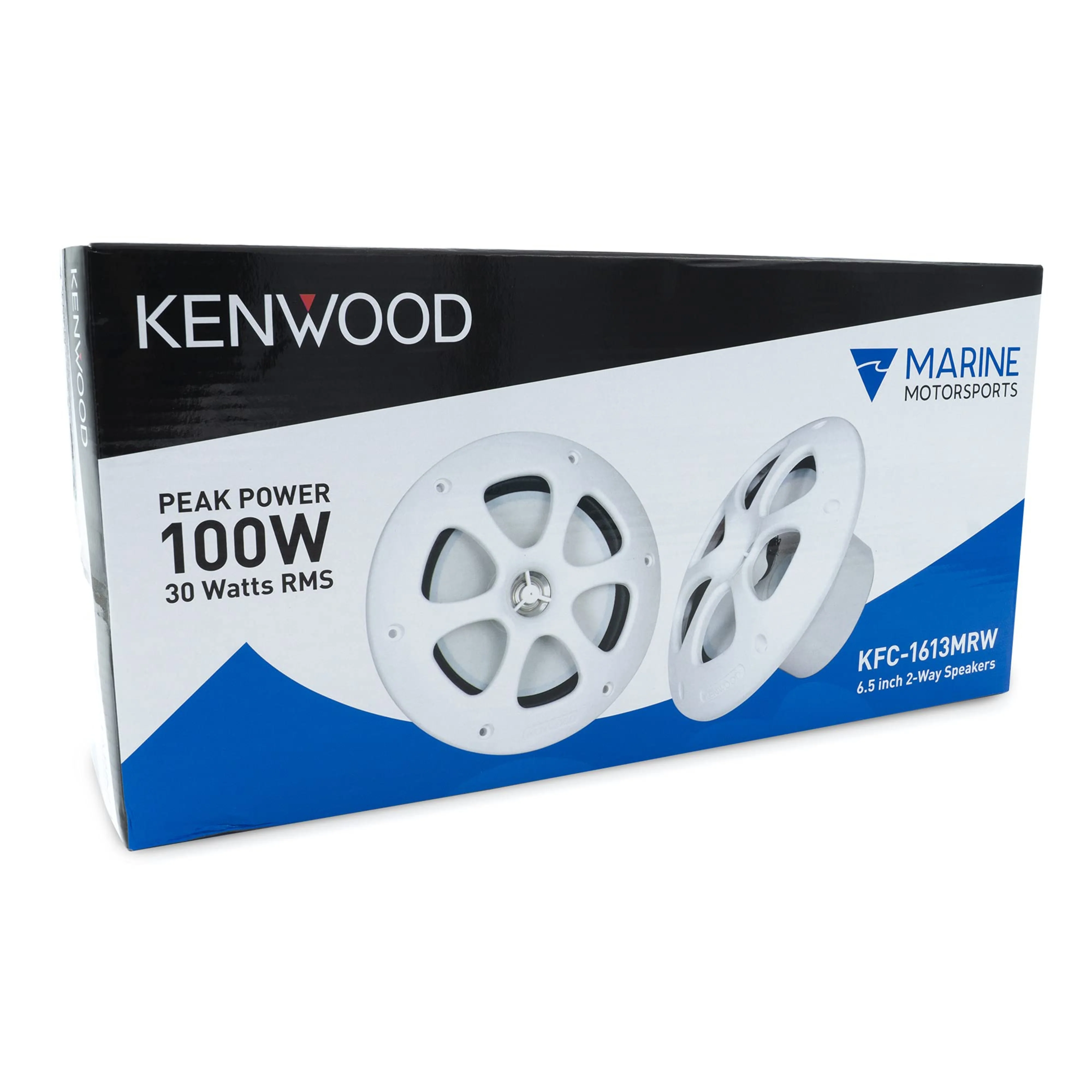 Pair of White Kenwood 6.5" 30W RMS 4-Ohm 2 Way Coaxial Marine Speakers - Image 6