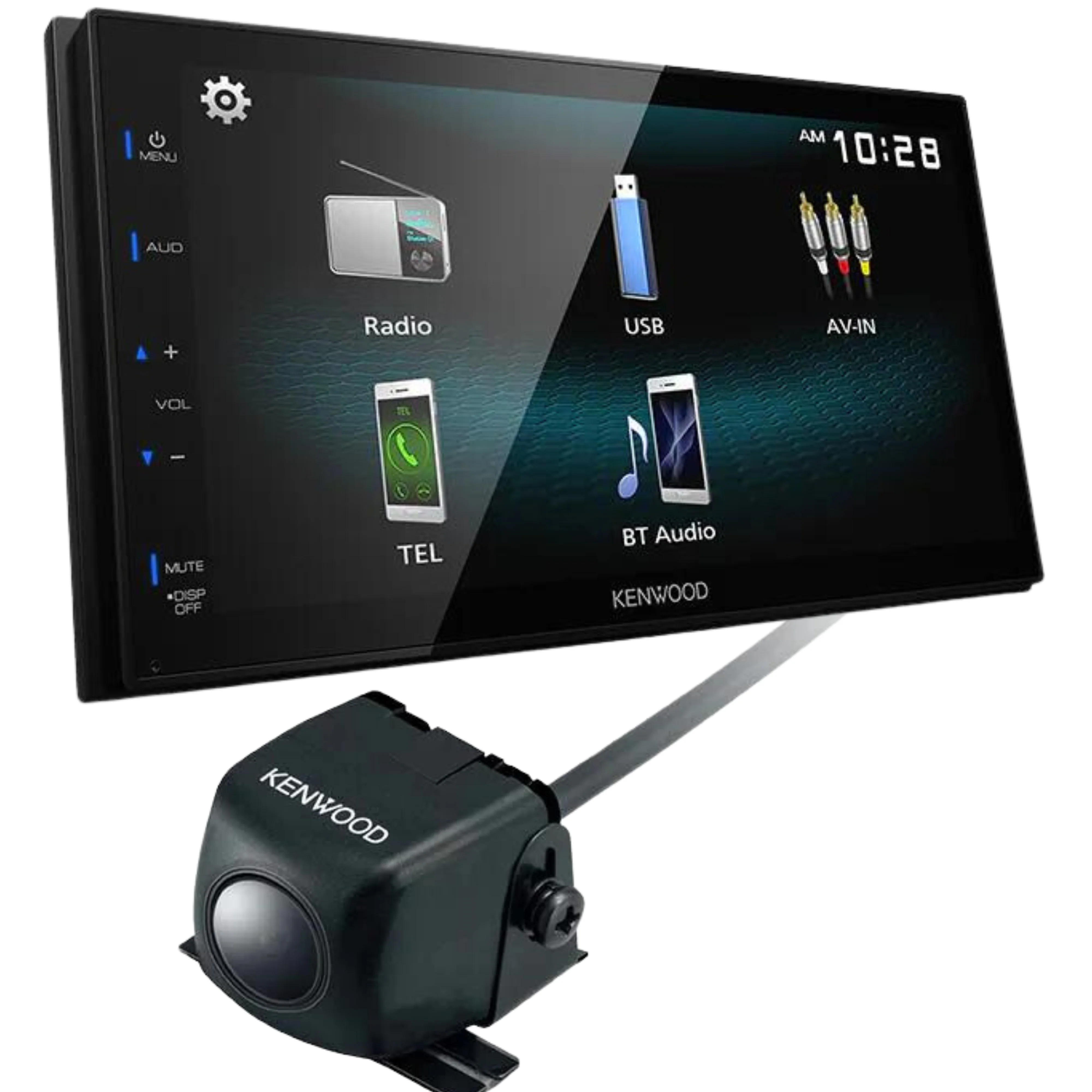 Kenwood DMX125BT Digital Multimedia Receiver & Kenwood Rear View Backup Camera