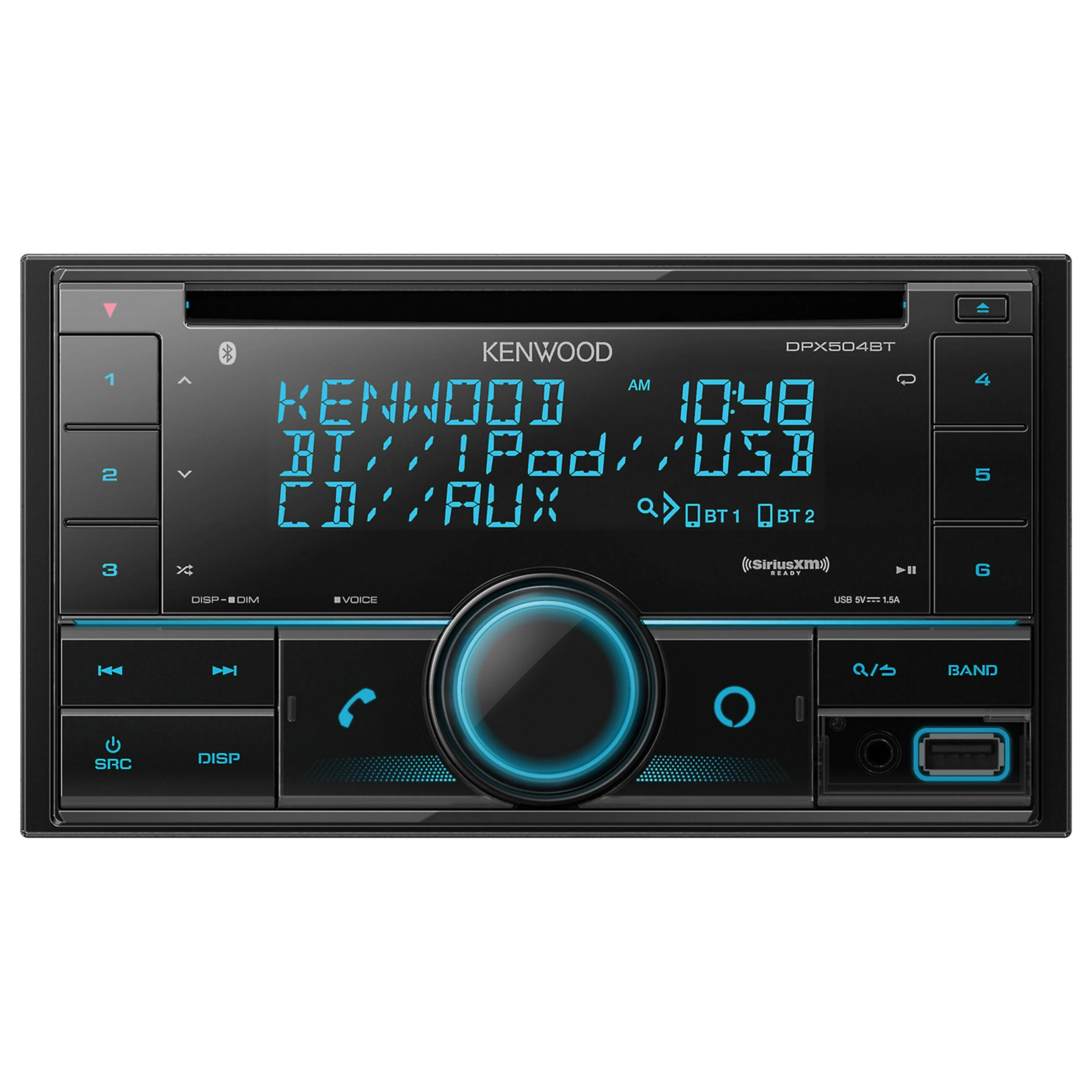 Kenwood Double DIN in-Dash CD Receiver with Bluetooth DPX504BT - Image 2