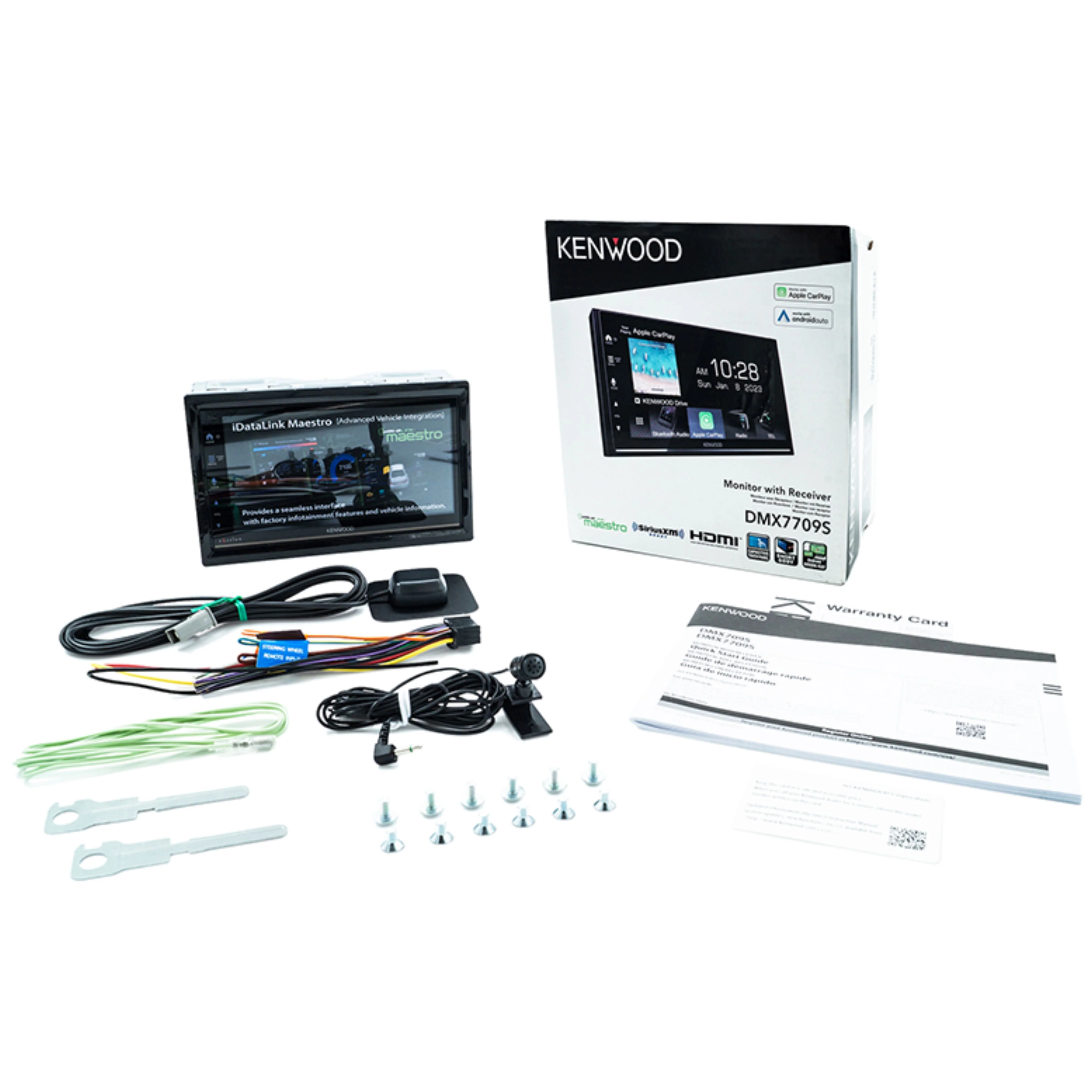 Kenwood CarPlay/Android Auto Receiver DMX7709S Plus Kenwood Rear View Camera CMOS-230 - Image 4