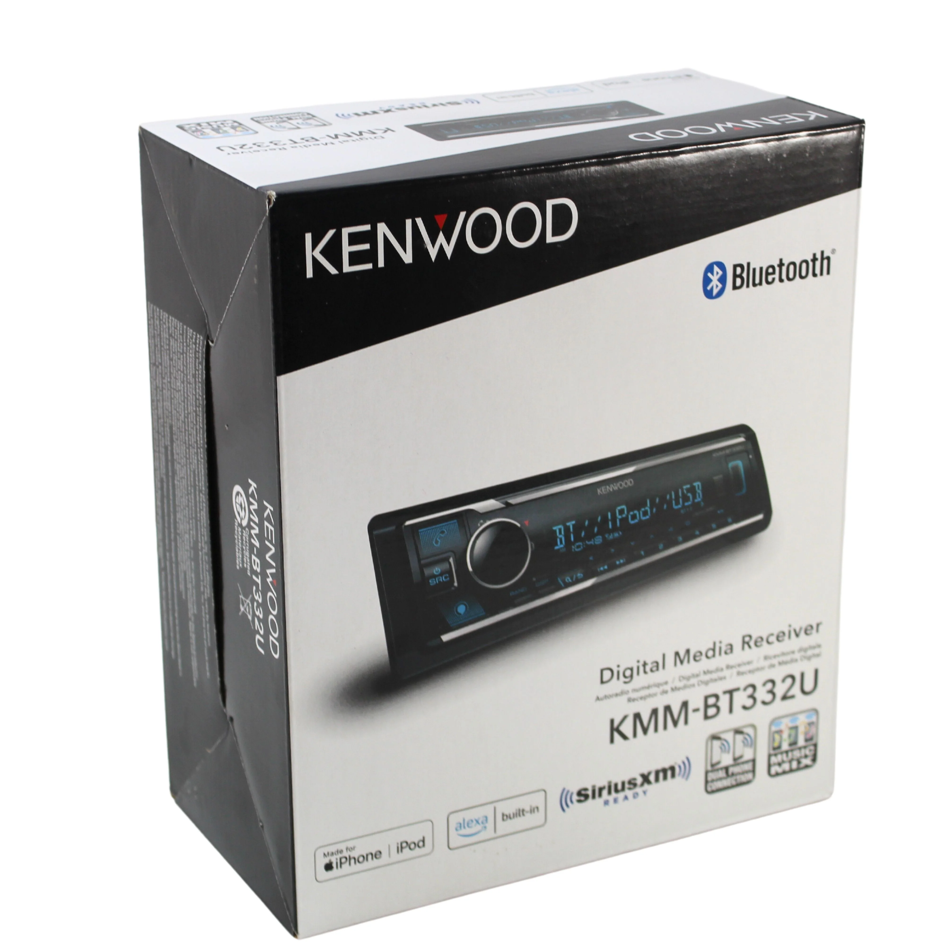 Kenwood Single DIN Car Stereo KMM-BT332U Plus SiriusXM Tuner Kit SXW300V1 - Image 5