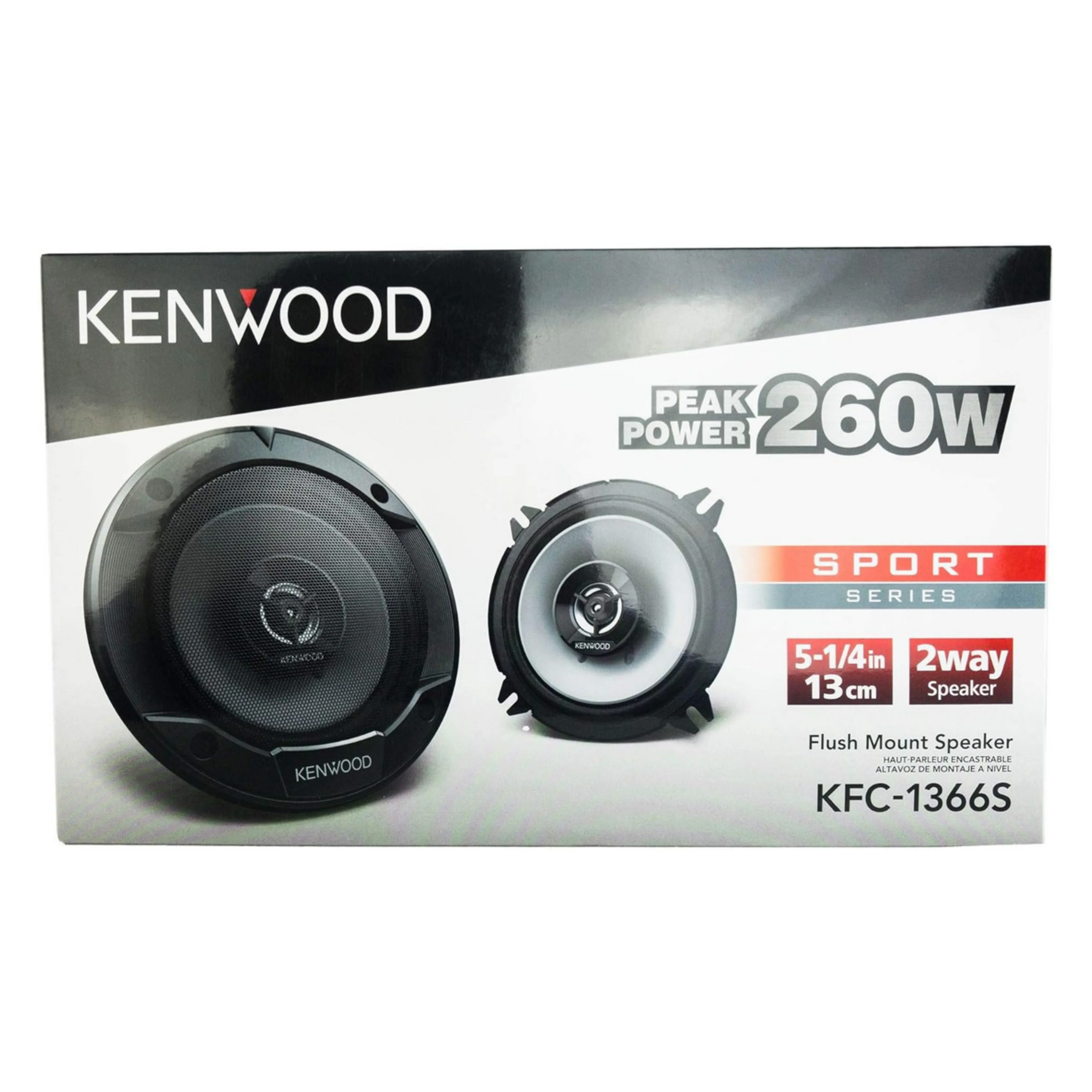 Pair of Kenwood Sport Series 5 1/4 inch 250 Watts 2-Way Car Speakers KFC-1366S - Image 6