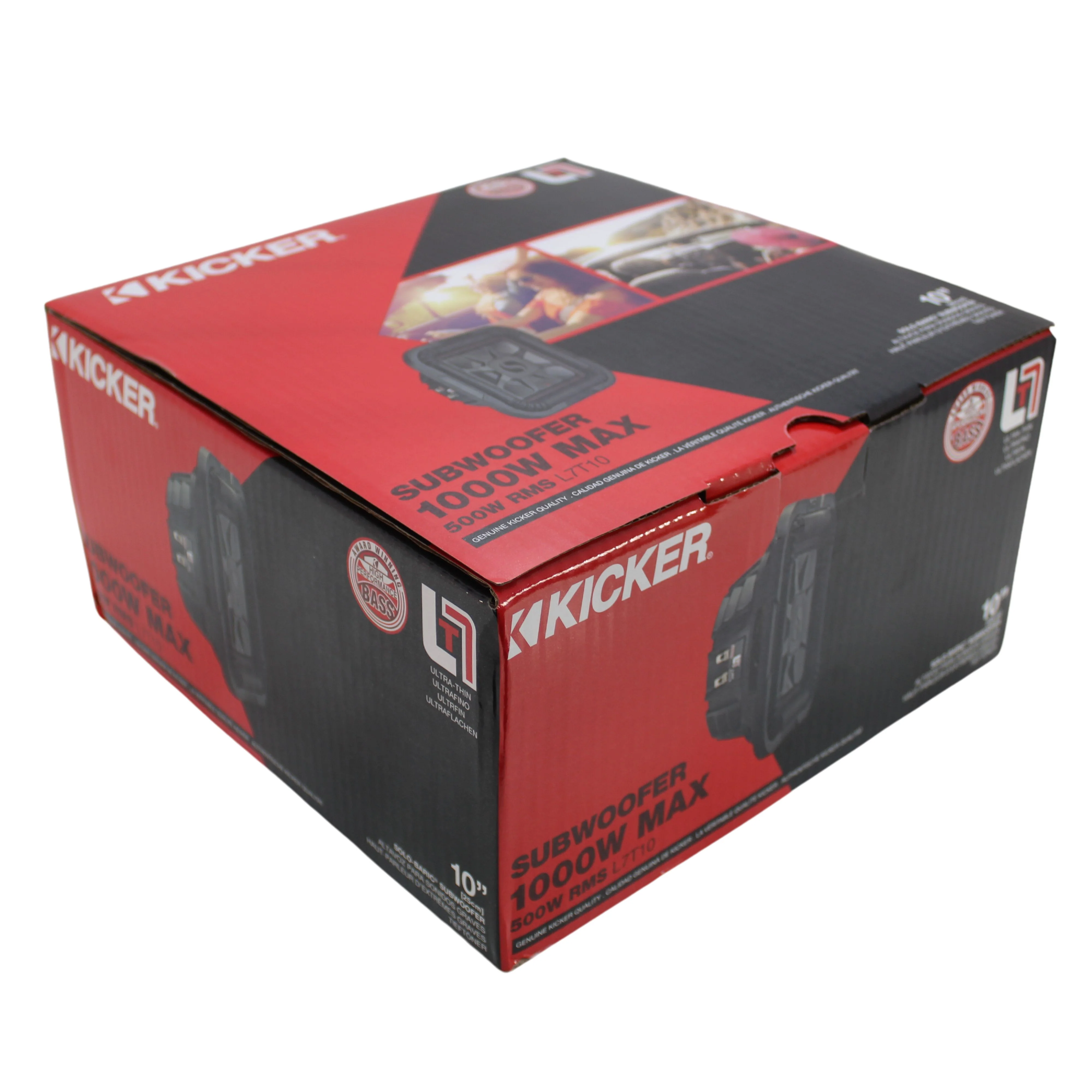 Kicker 10" 1000W Peak Dual 2 Ohm L7T Shallow-Mount Solo-Baric Subwoofer 46L7T102 - Image 5