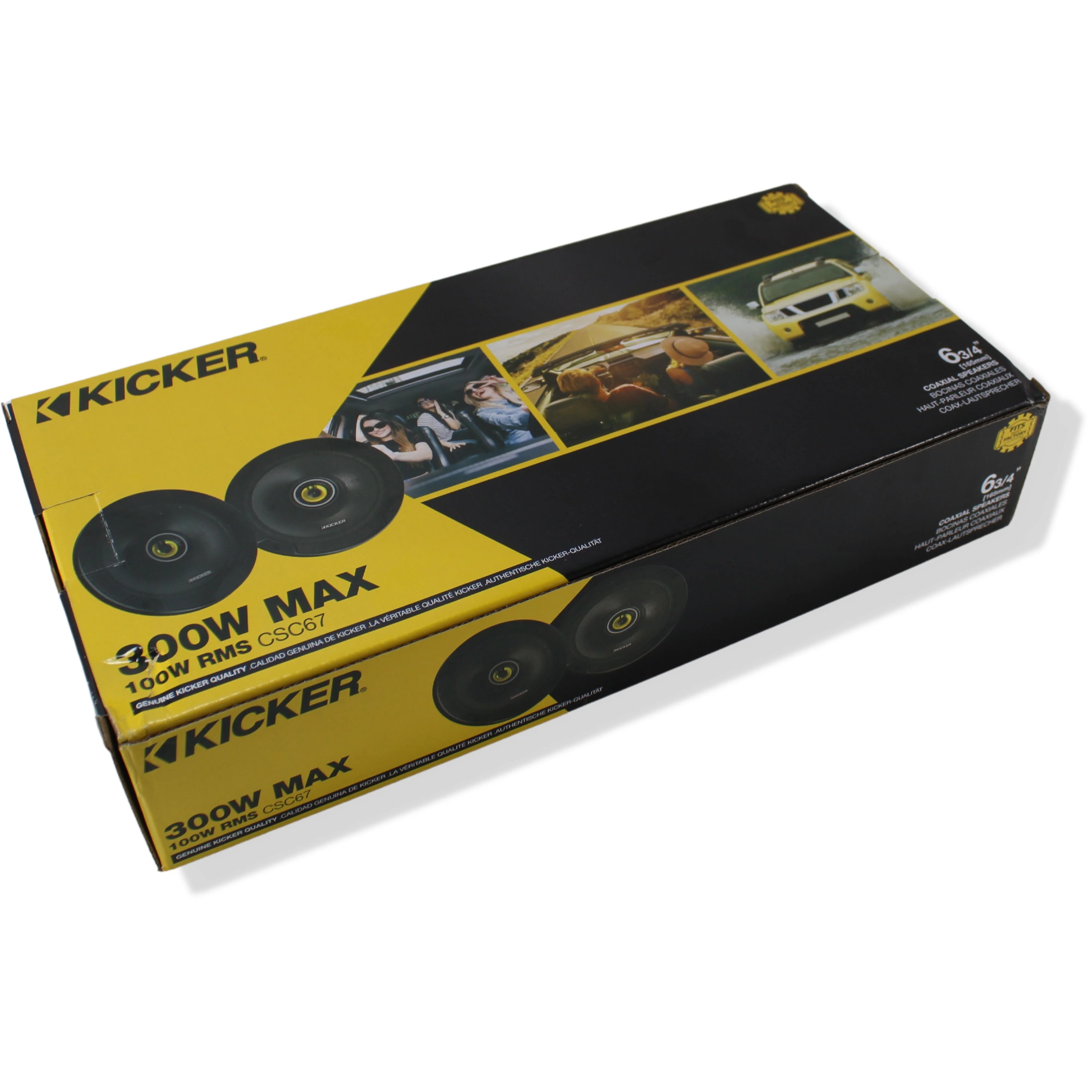 Kicker Pair 6.75" Coaxial 2 Way Speakers 300W 4 Ohm Car Audio Black 46CSC674 - Image 5