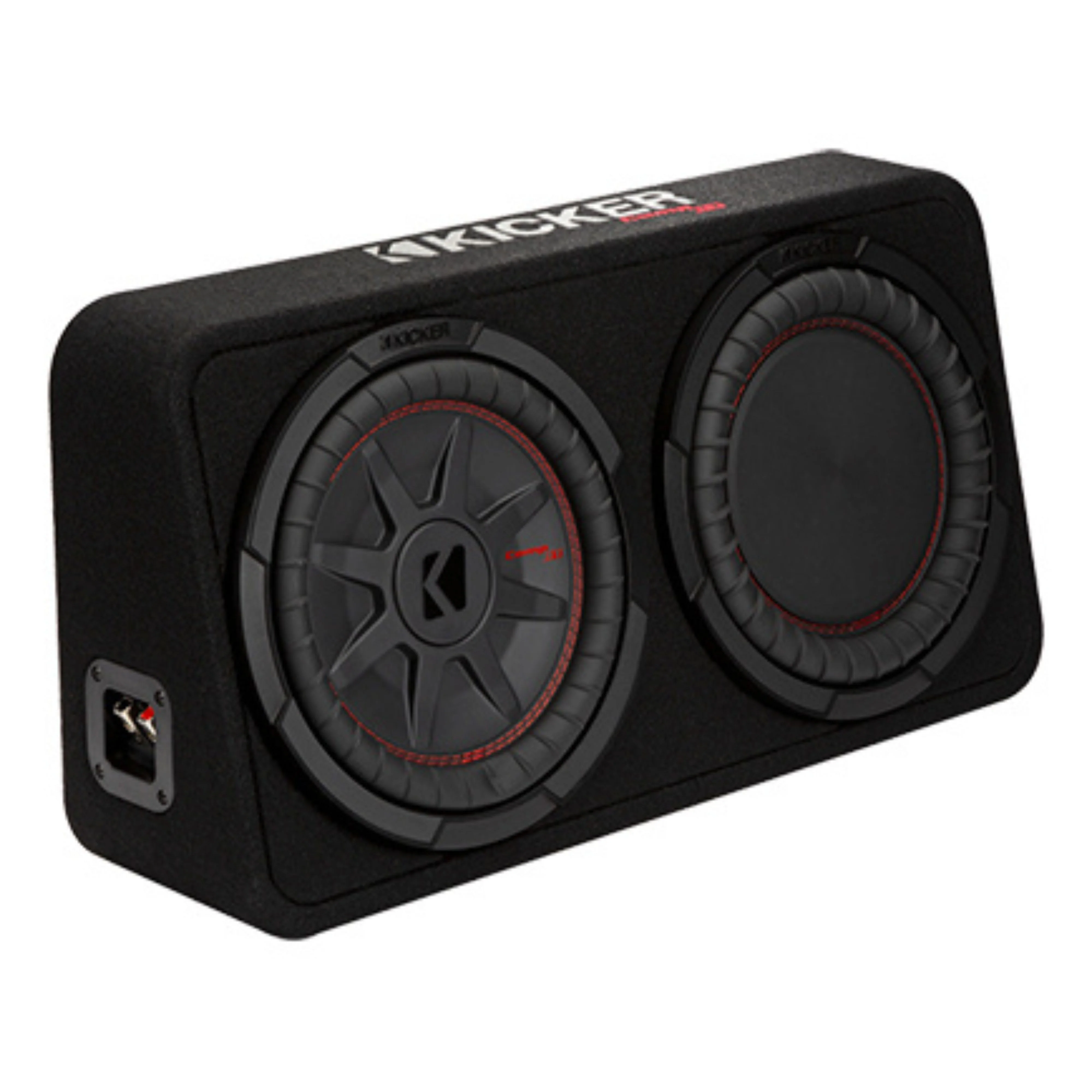 Kicker CompRT Series Dual 10" 2 Ohm Loaded Subwoofer Enclosure 48TCWRT102