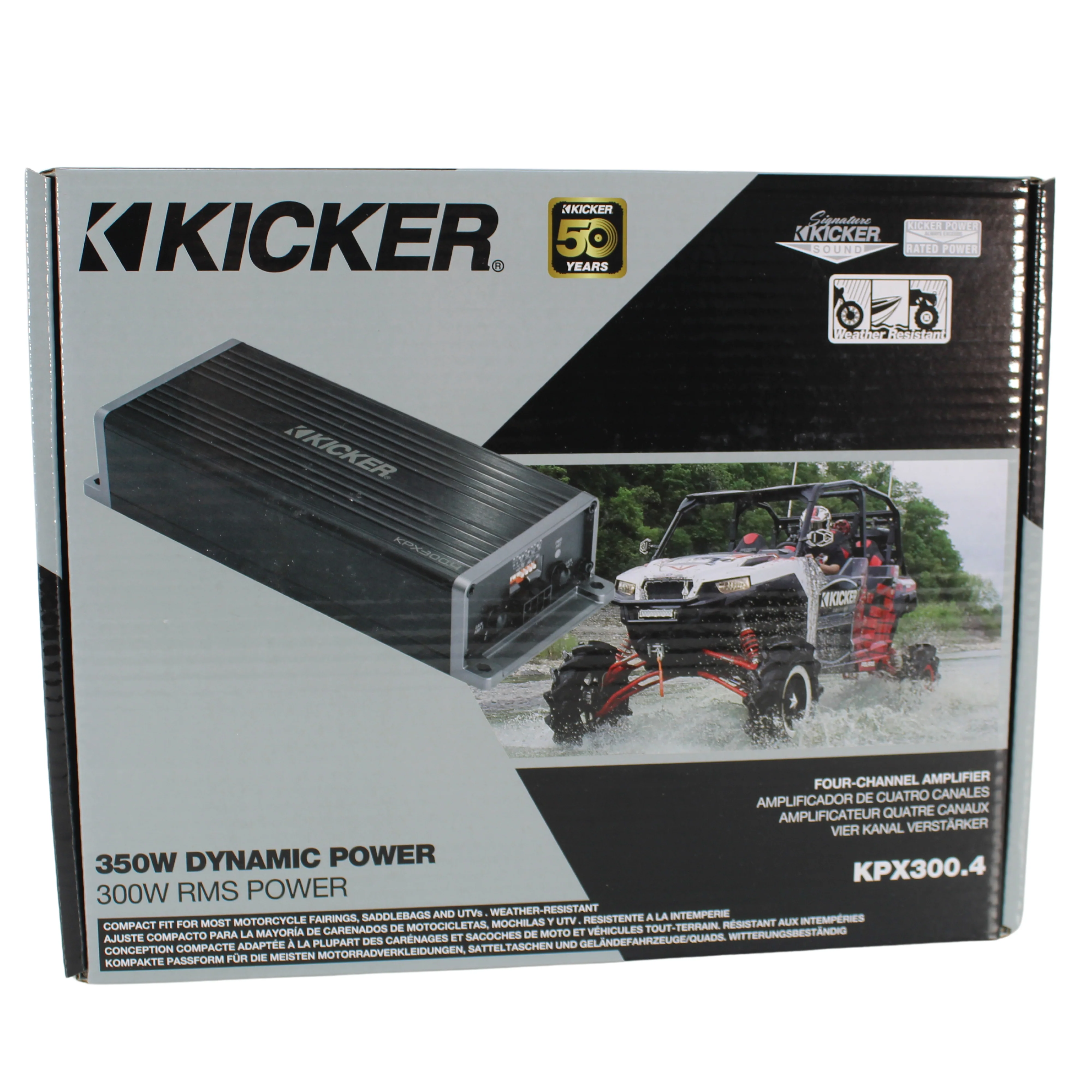 Kicker KPX- Series Marine & Power Sports Full Range Amp 300-W 4-CH | 51KPX3004 - Image 6