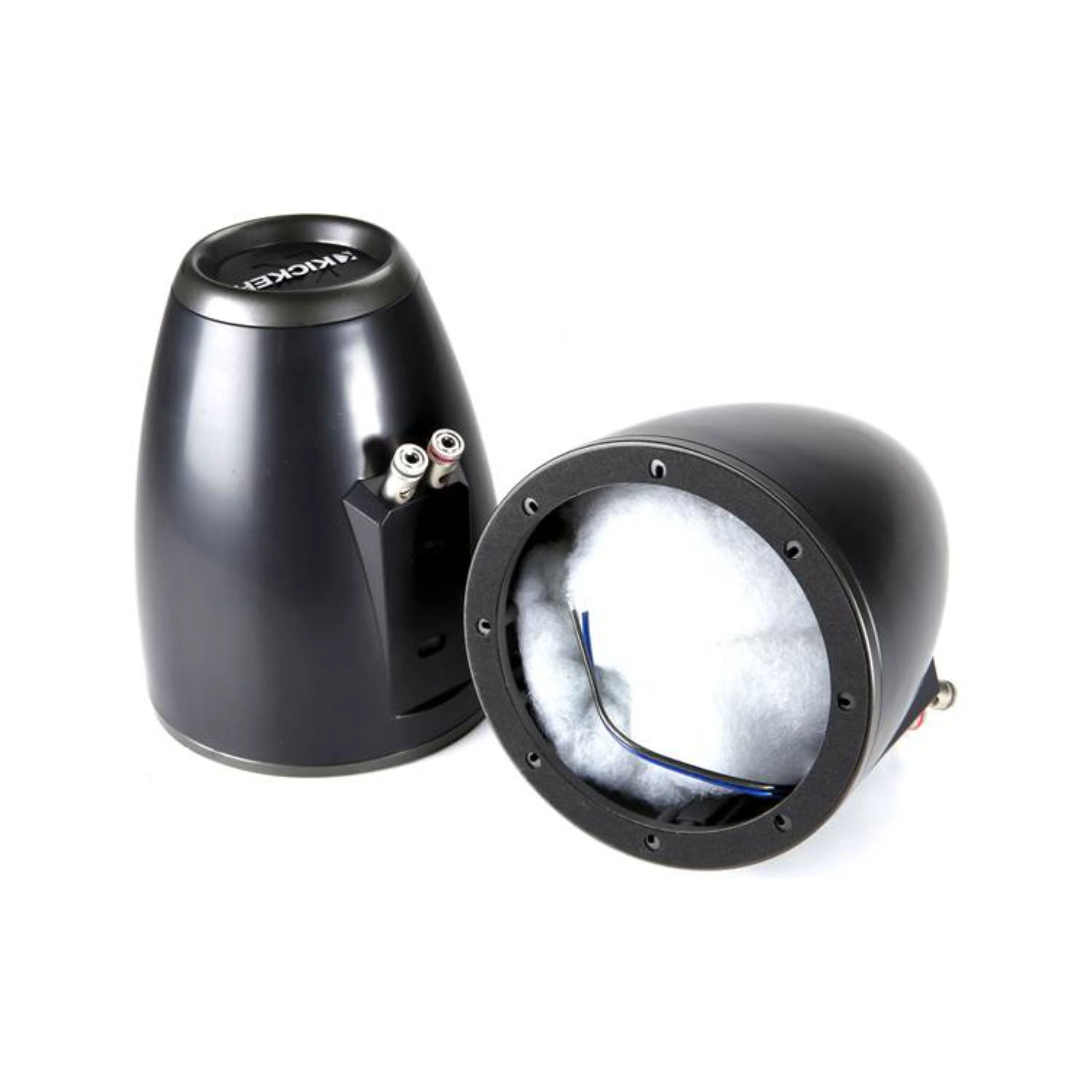 Kicker Pair of Black 6.5" Marine Wakeboard Tower Speaker Enclosures 12KMTES - Image 2