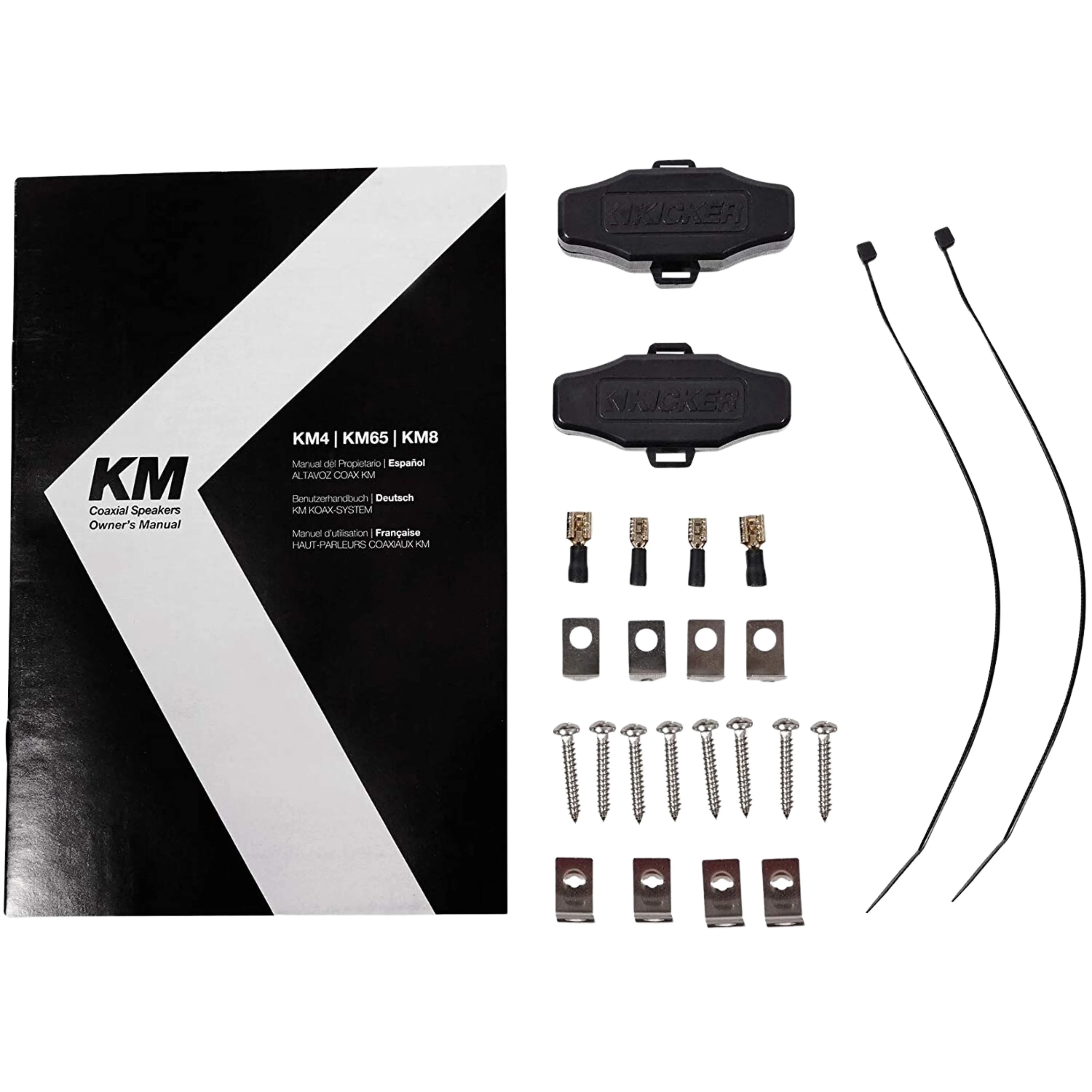 4" Coaxial 2 Ohm 50 W RMS Kicker Pair of Marine & Powersport Speakers 45KM42 - Image 5