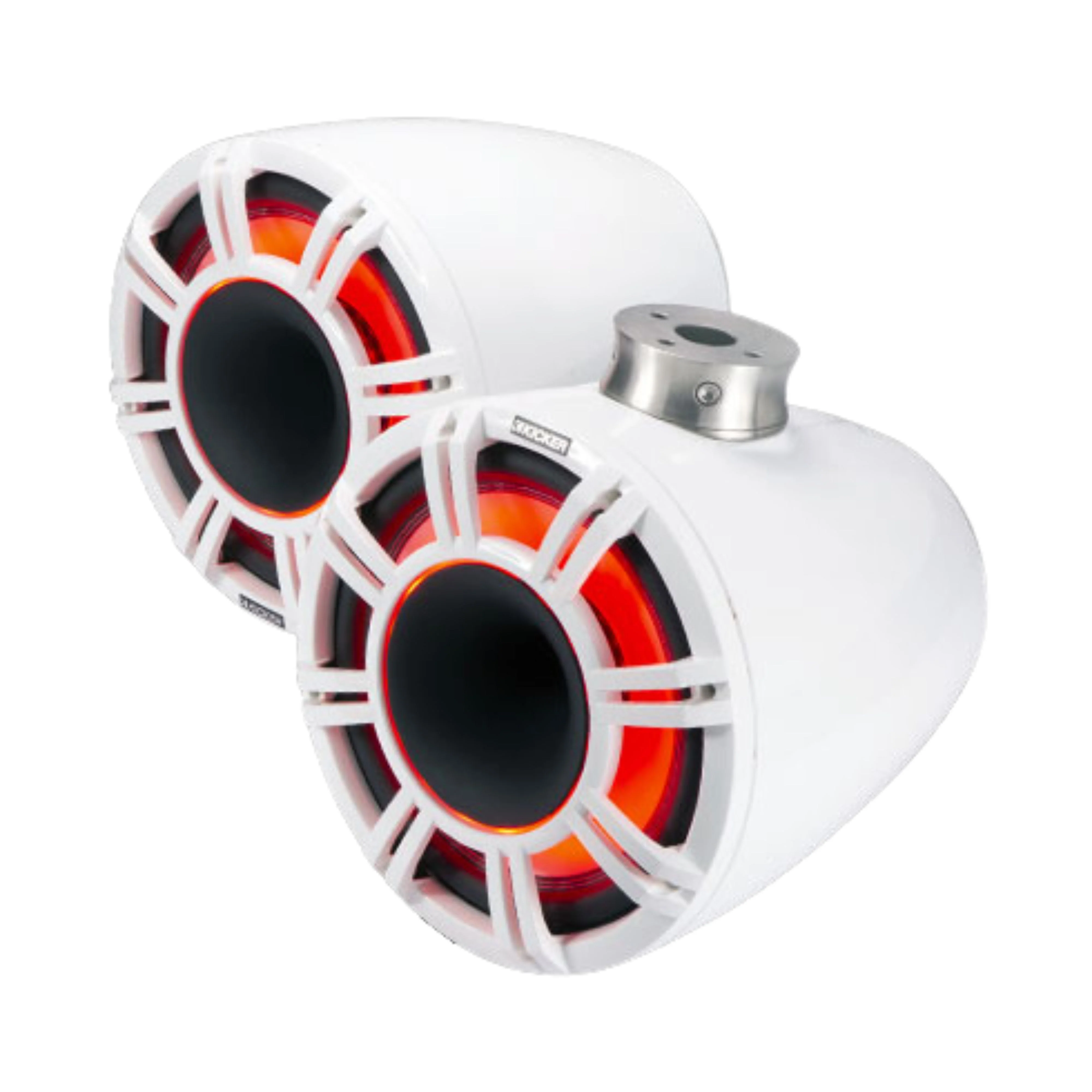 Kicker 11" 300 Watt RMS 4-Ohm HLCD Marine Wake Tower Speaker Pair 47KMFC11W
