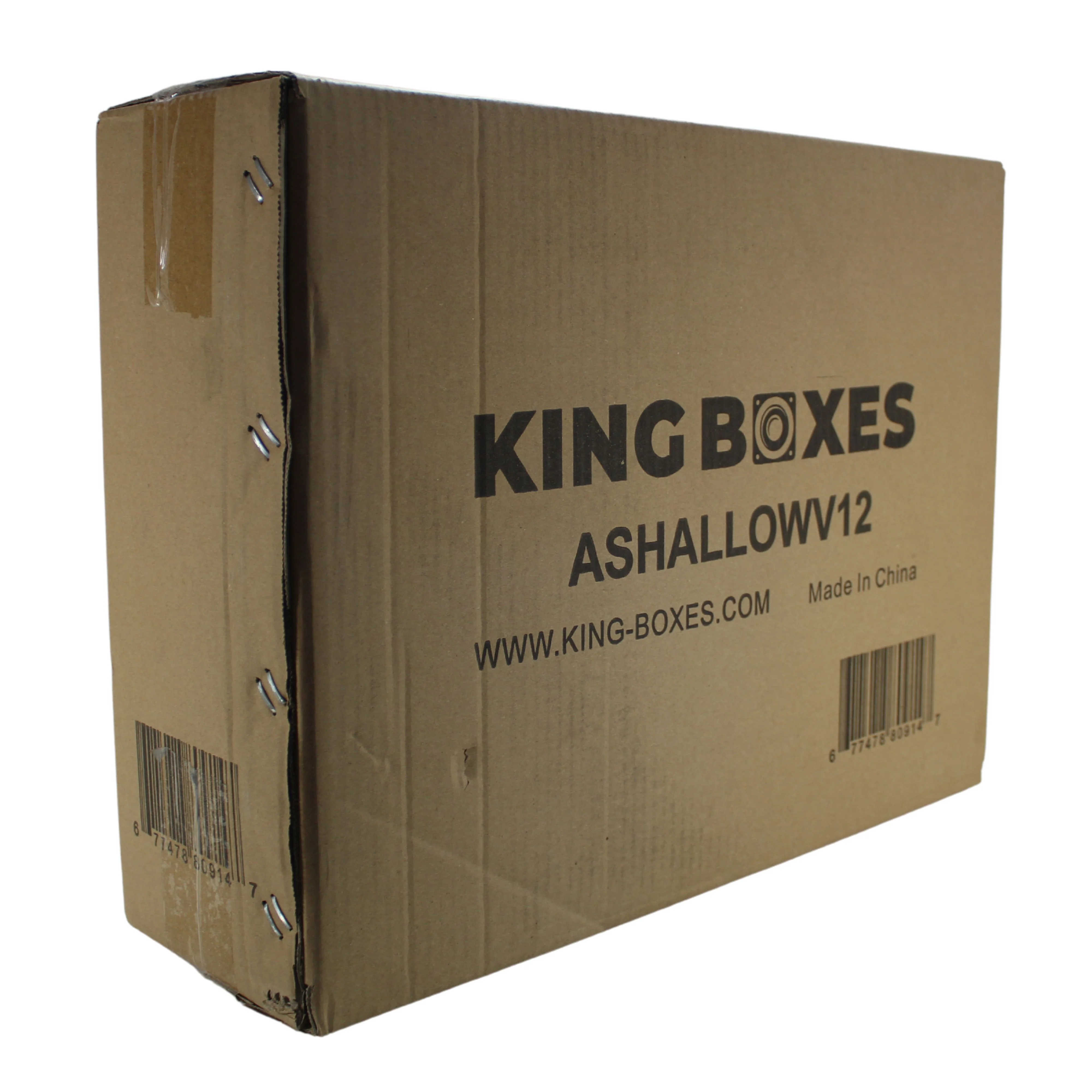 King Boxes Single 12" Shallow Vented Carpeted Speaker Box KG-ASHALLOWV12 - Image 6
