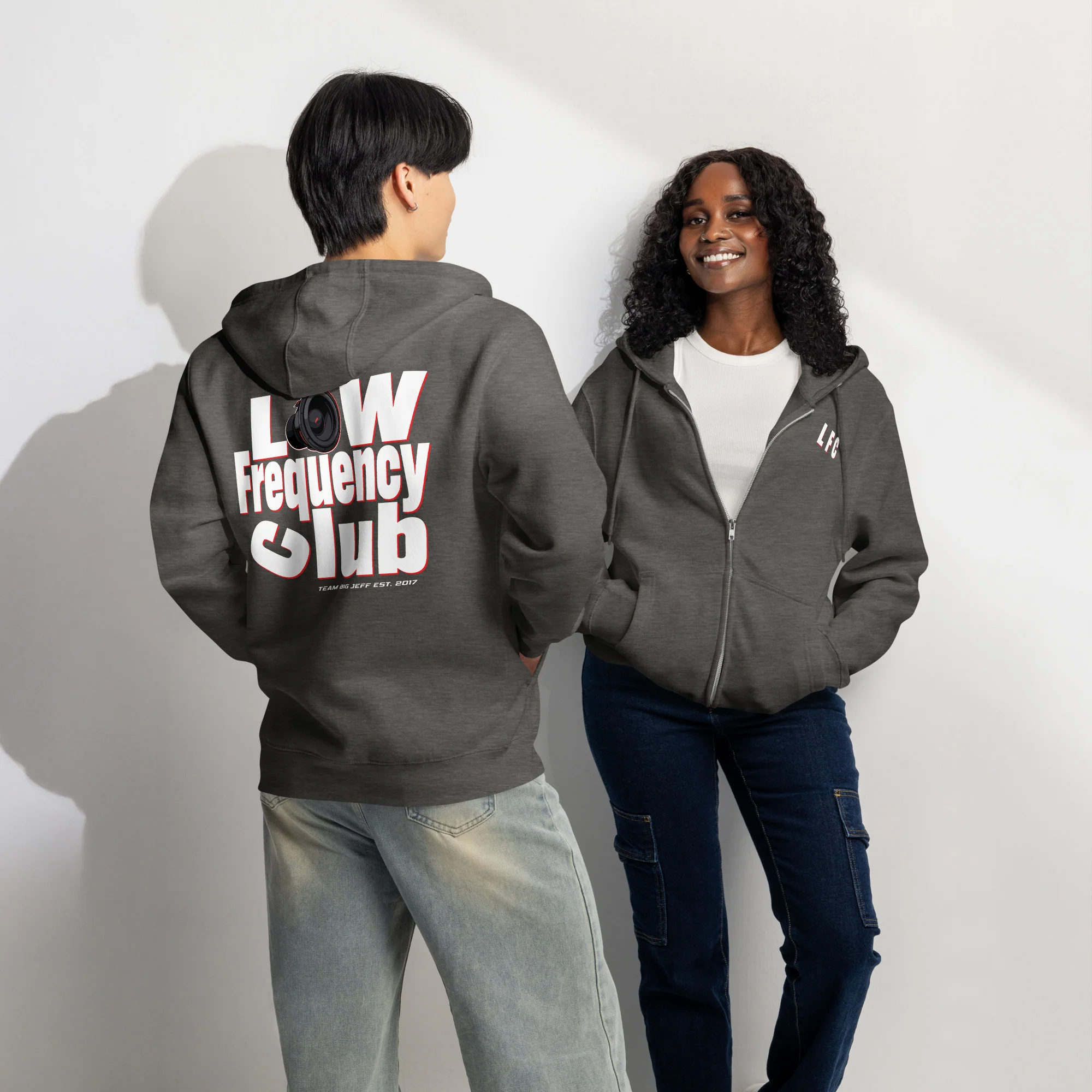 Low Frequency Club LFC Premium Basshead Hoodie Zip Hoodie - Image 13