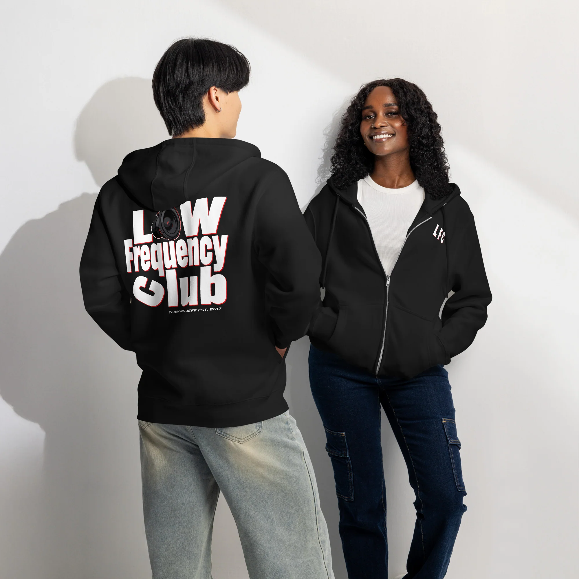 Low Frequency Club LFC Premium Basshead Hoodie Zip Hoodie - Image 4