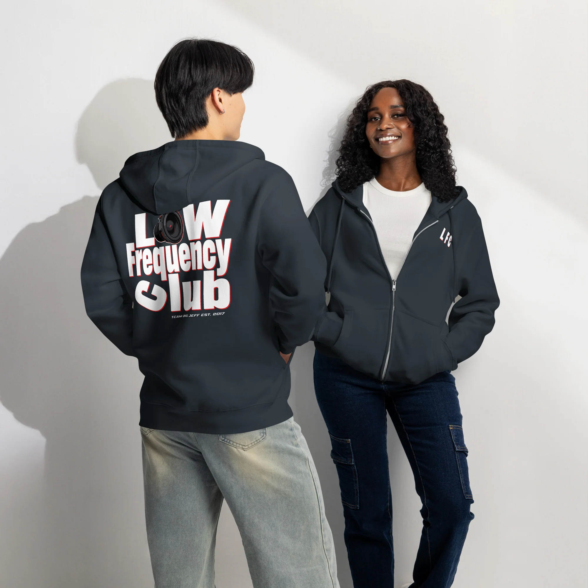 Low Frequency Club LFC Premium Basshead Hoodie Zip Hoodie - Image 7