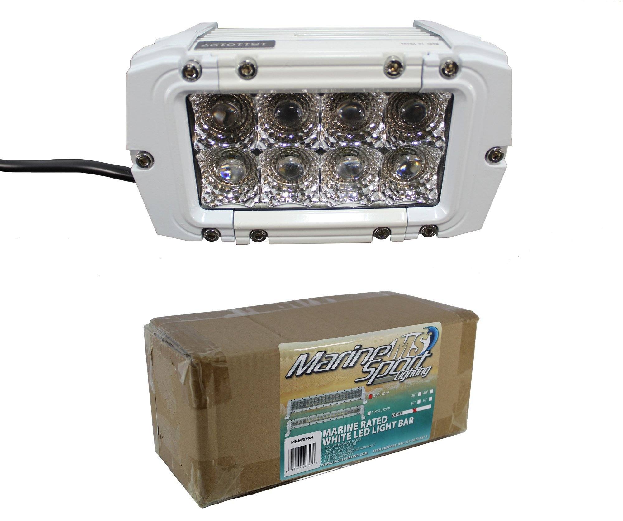 Marine Sport Dual Row 6 Inch LED White Light Bar IP68 Waterproof 150LM