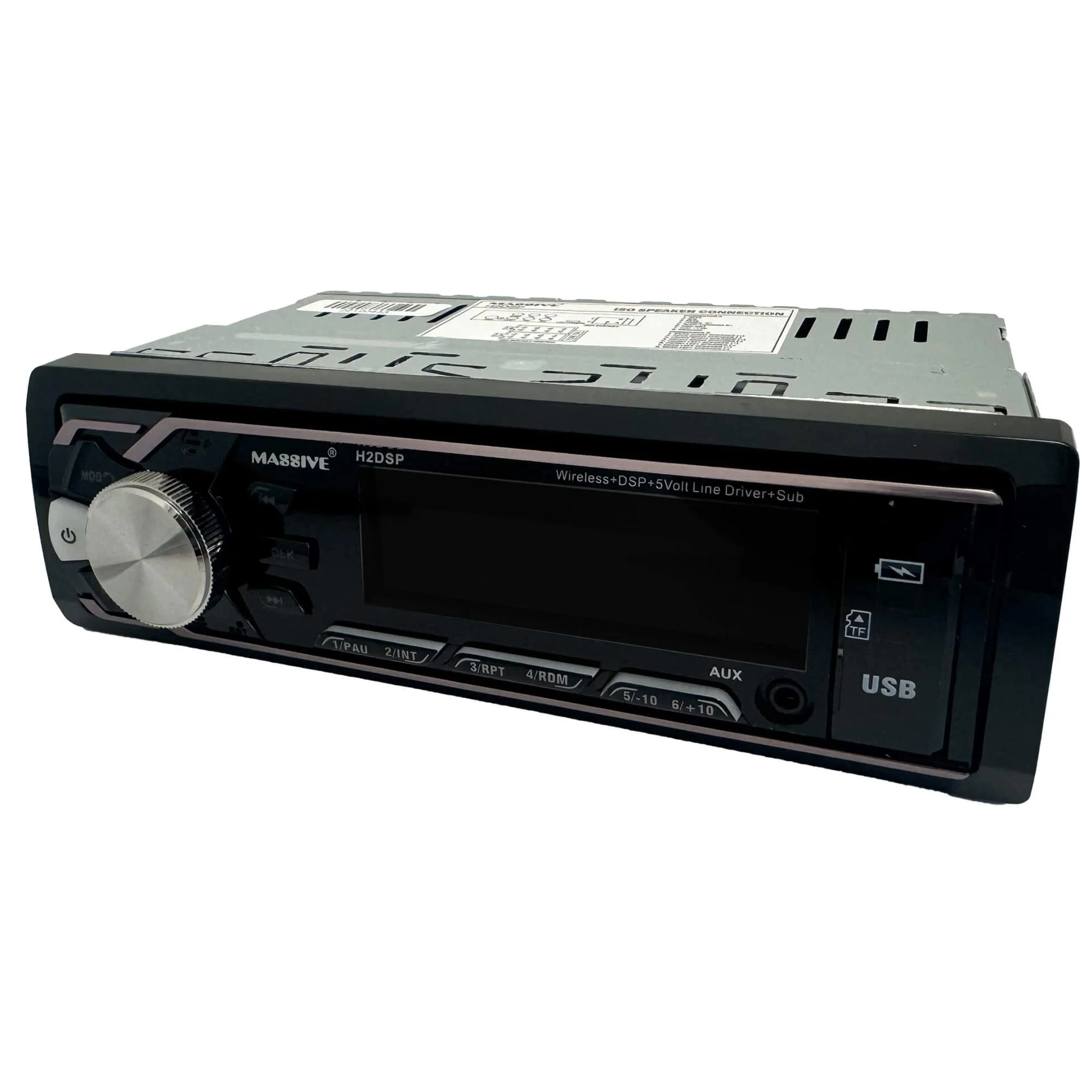 Massive Audio 1-Din Full Wireless Multi-Media Receiver w/DSP & Subwoofer Output - Image 2