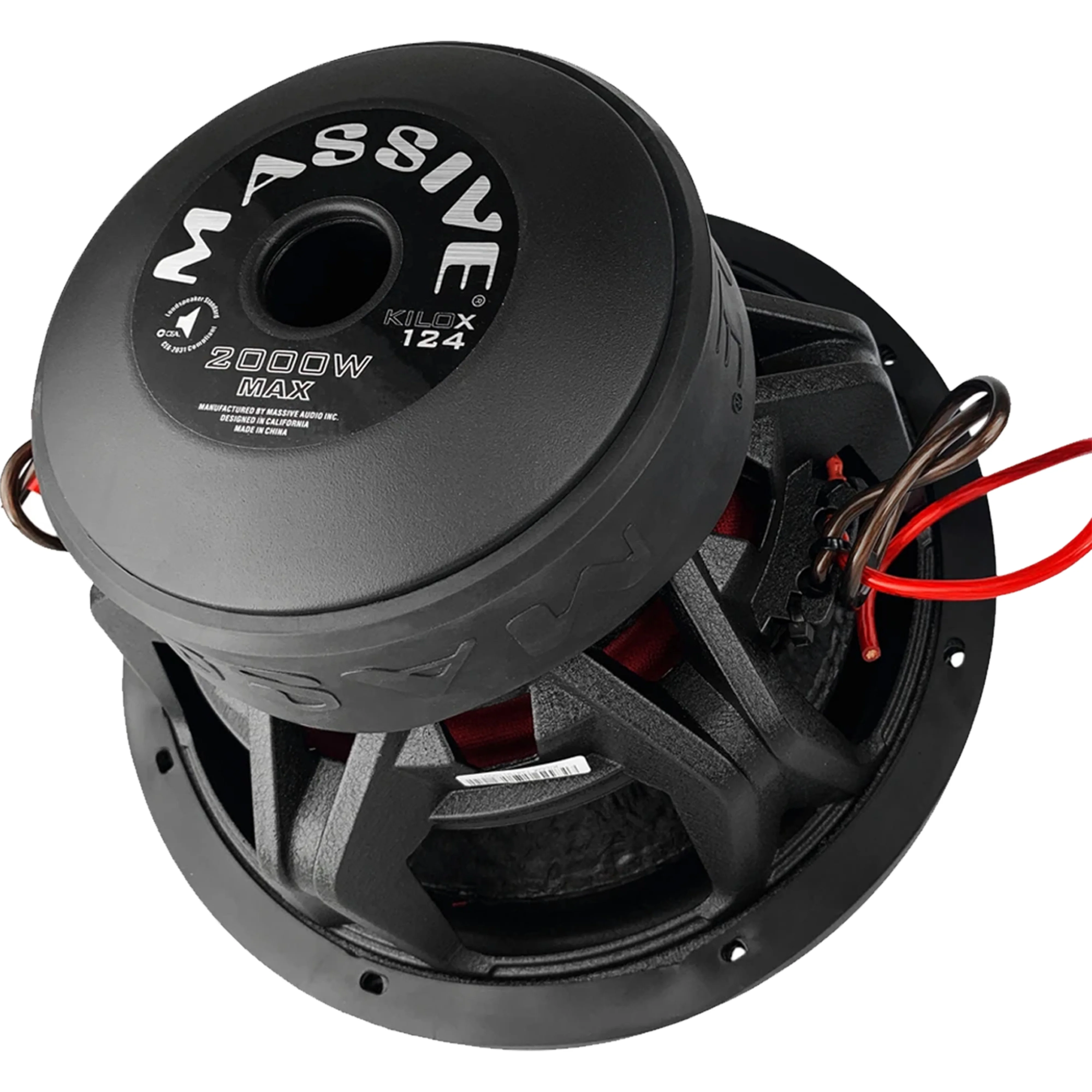 Massive Audio 12" 2000W Dual 4 Ohm Car Audio Subwoofer KILOX124 - Image 5