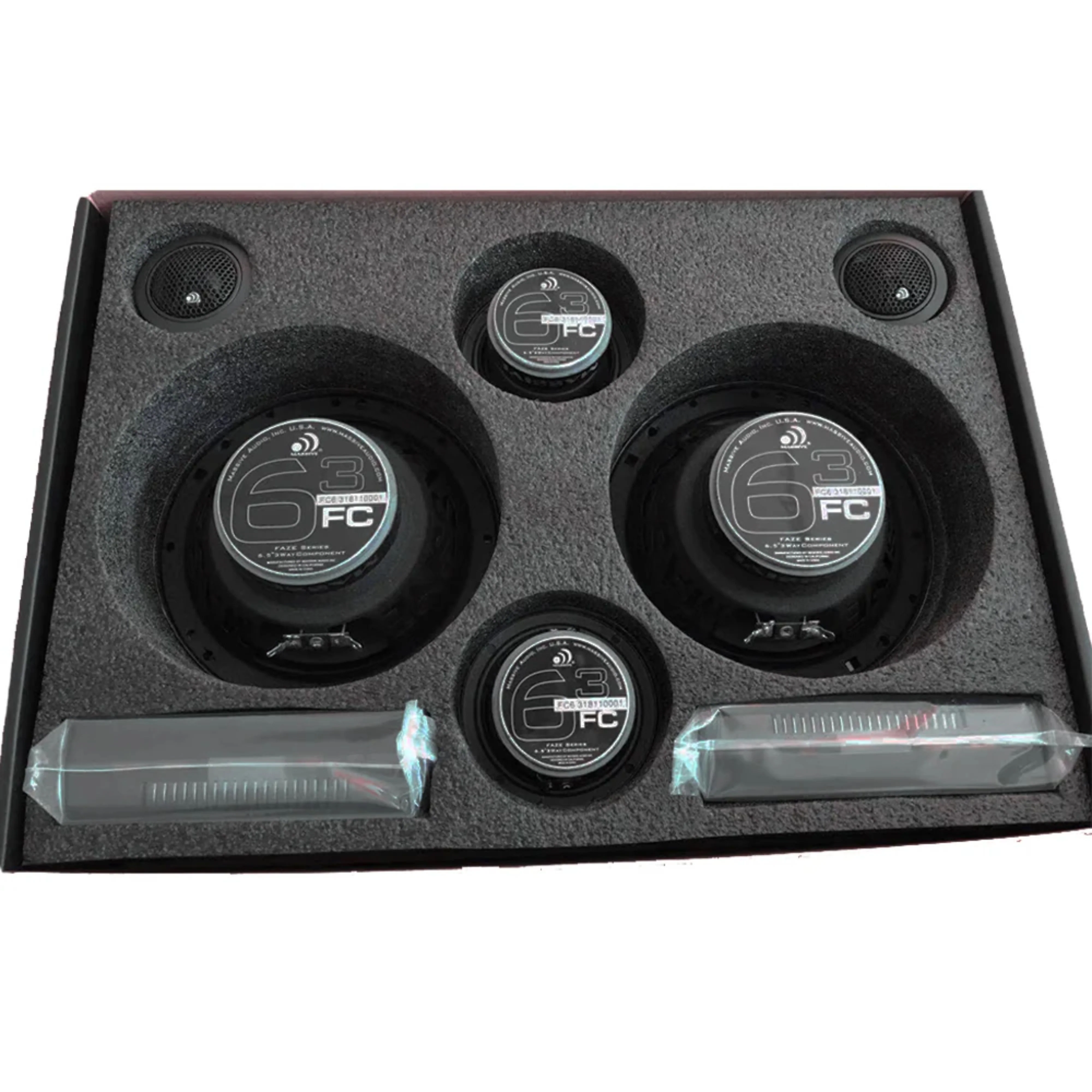 Massive Audio 6.5" 4-Ohm 150 Watts RMS High Quality 3-Way Component Speaker Kit - Image 2