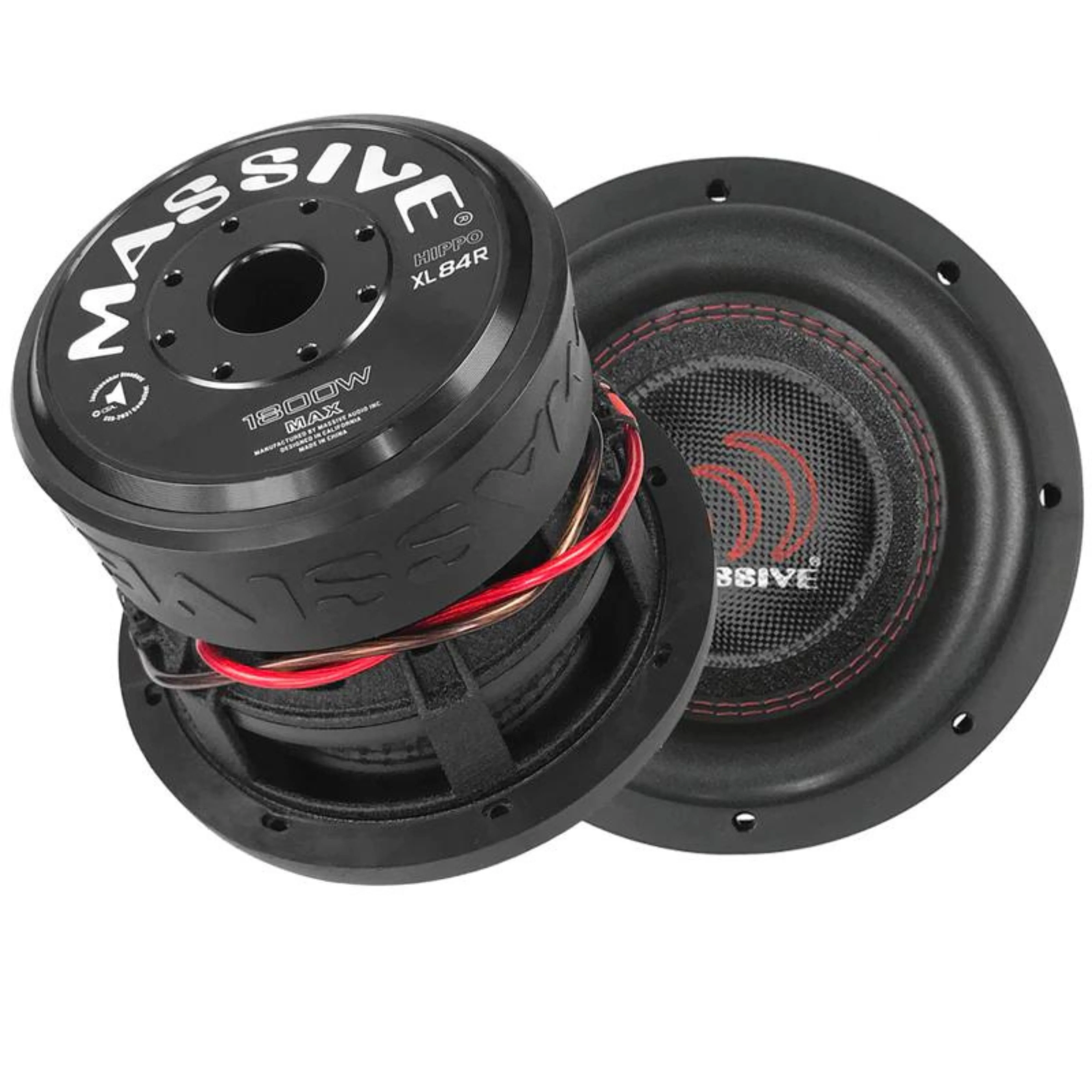 Massive Audio 8 inch Dual Voice Coil 1800 Watt Peak Subwoofer 2 ohm HIPPOXL82RV2 - Image 2