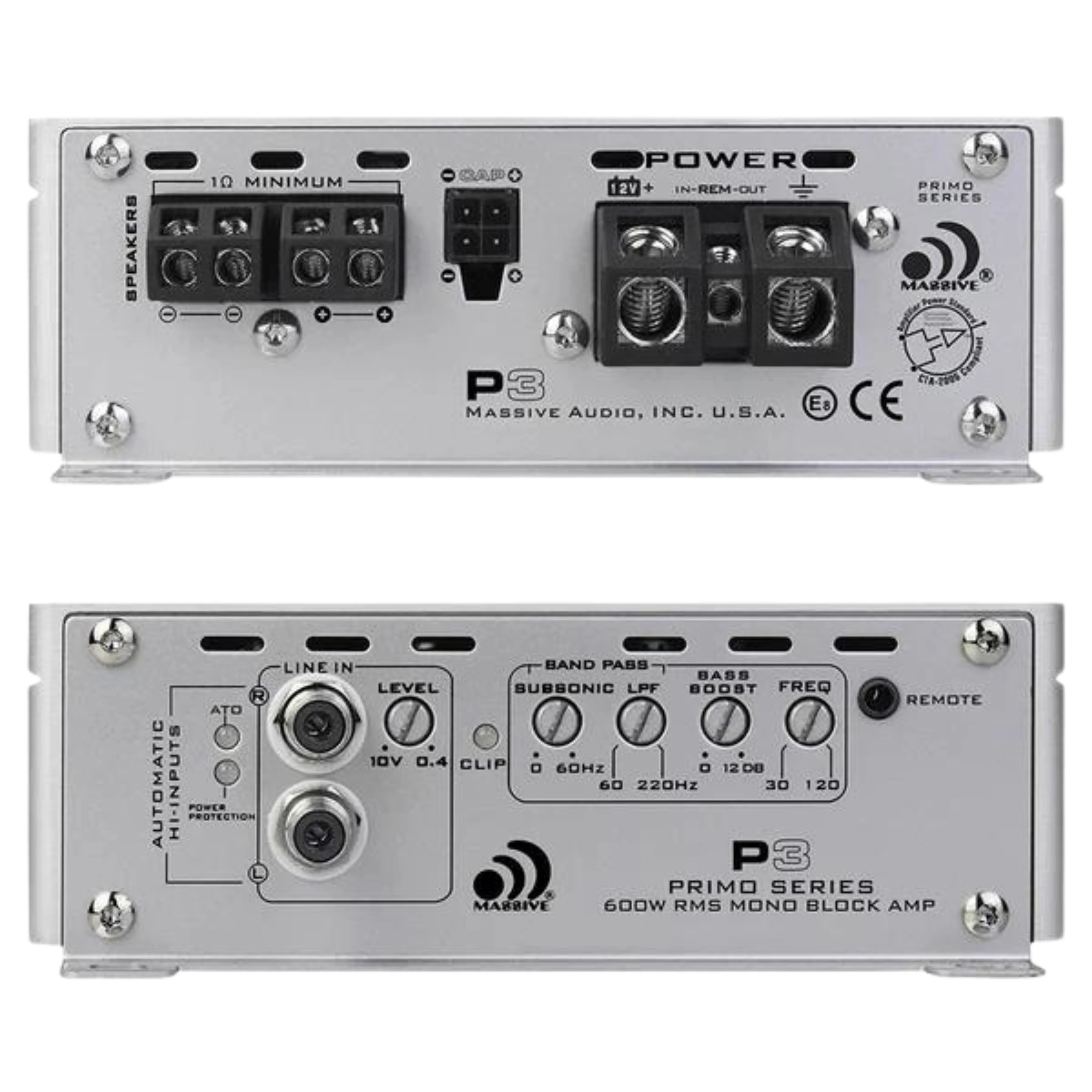 Massive Audio Primo P3 Mono Block 1K Watts RMS 1-Ohm Stable Amplifier - Image 5