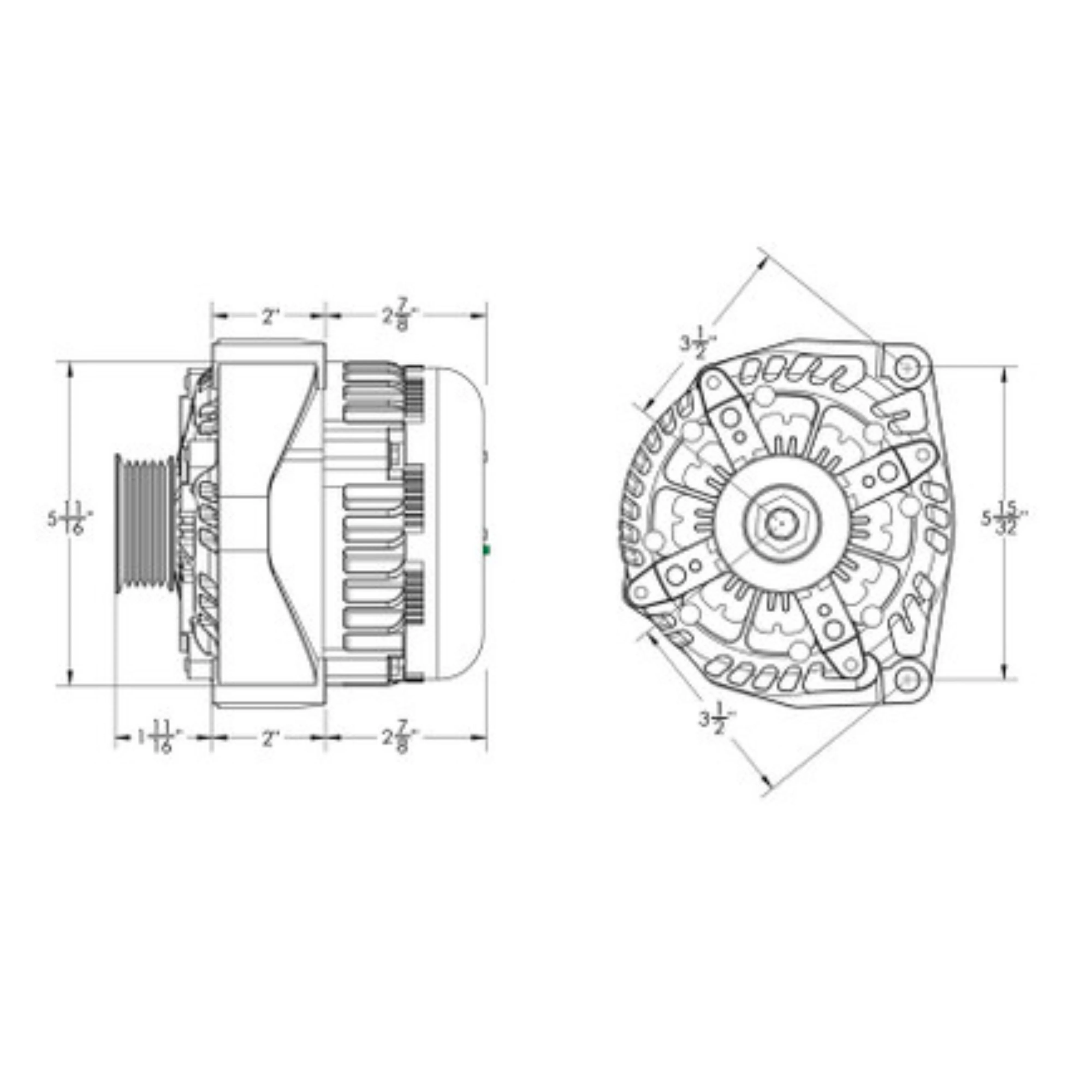Mechman E-Series 400 Amp Black Alternator For 96 - 04 GM Truck 8206400-BLAC - Image 3