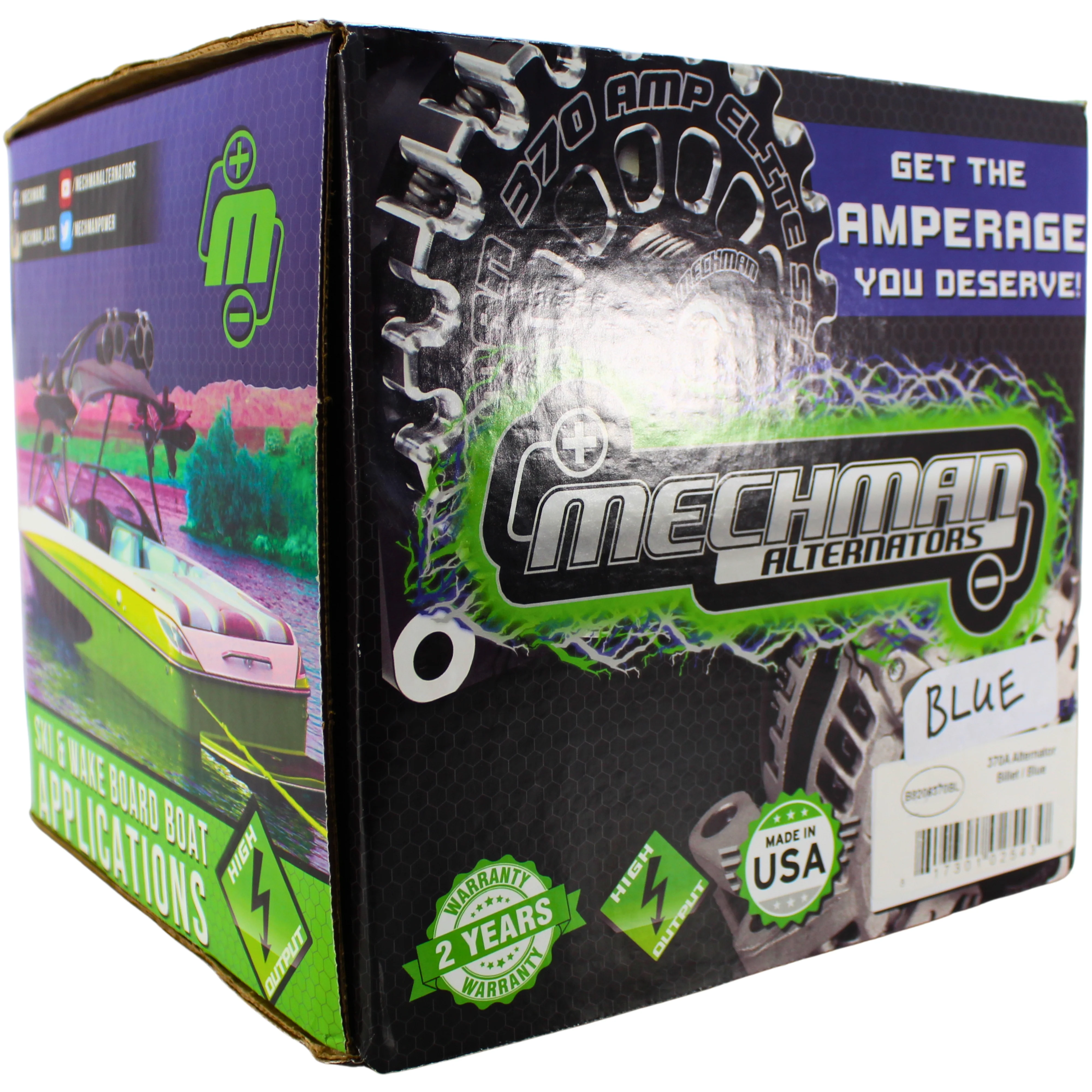 Mechman Elite Series 370A Blue Alternator Billet For 96-04 GM 5.7L / B8206370BL - Image 9