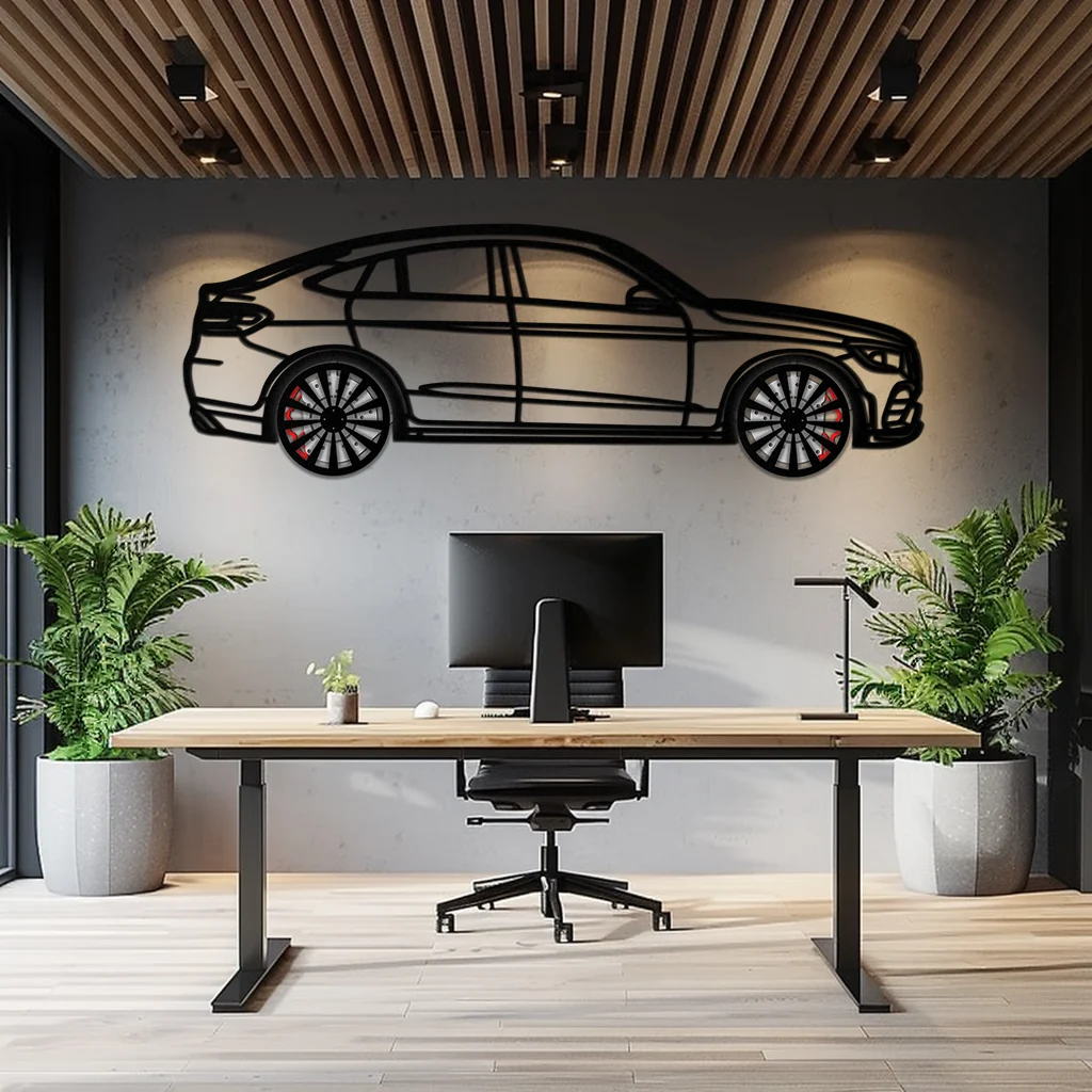 Mercedes GLC Coupe Metal Wall Art – Rotating Wheels Edition | Luxury AMG-Inspired Garage & Home Decor -KAFMEKA081 - Image 4