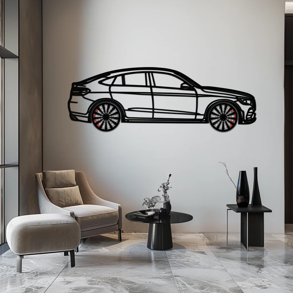 Mercedes GLC Coupe Metal Wall Art – Rotating Wheels Edition | Luxury AMG-Inspired Garage & Home Decor -KAFMEKA081 - Image 6