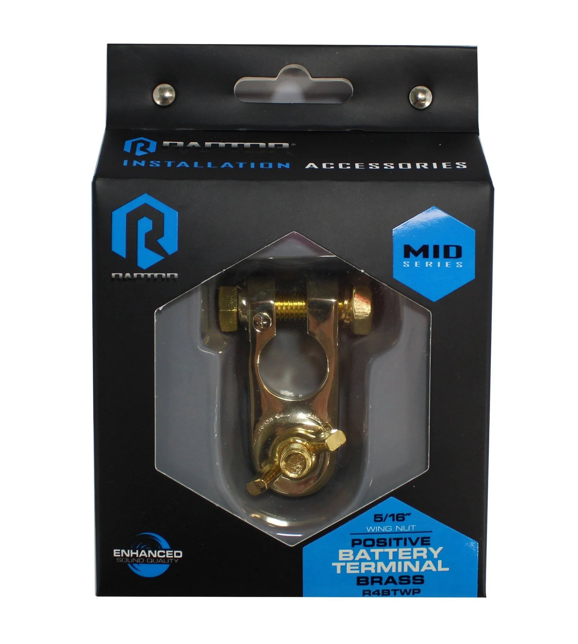 Metra Mid Series 24K Gold Plated 5/16" Bolt Positive Battery Terminal R4BTWP - Image 2