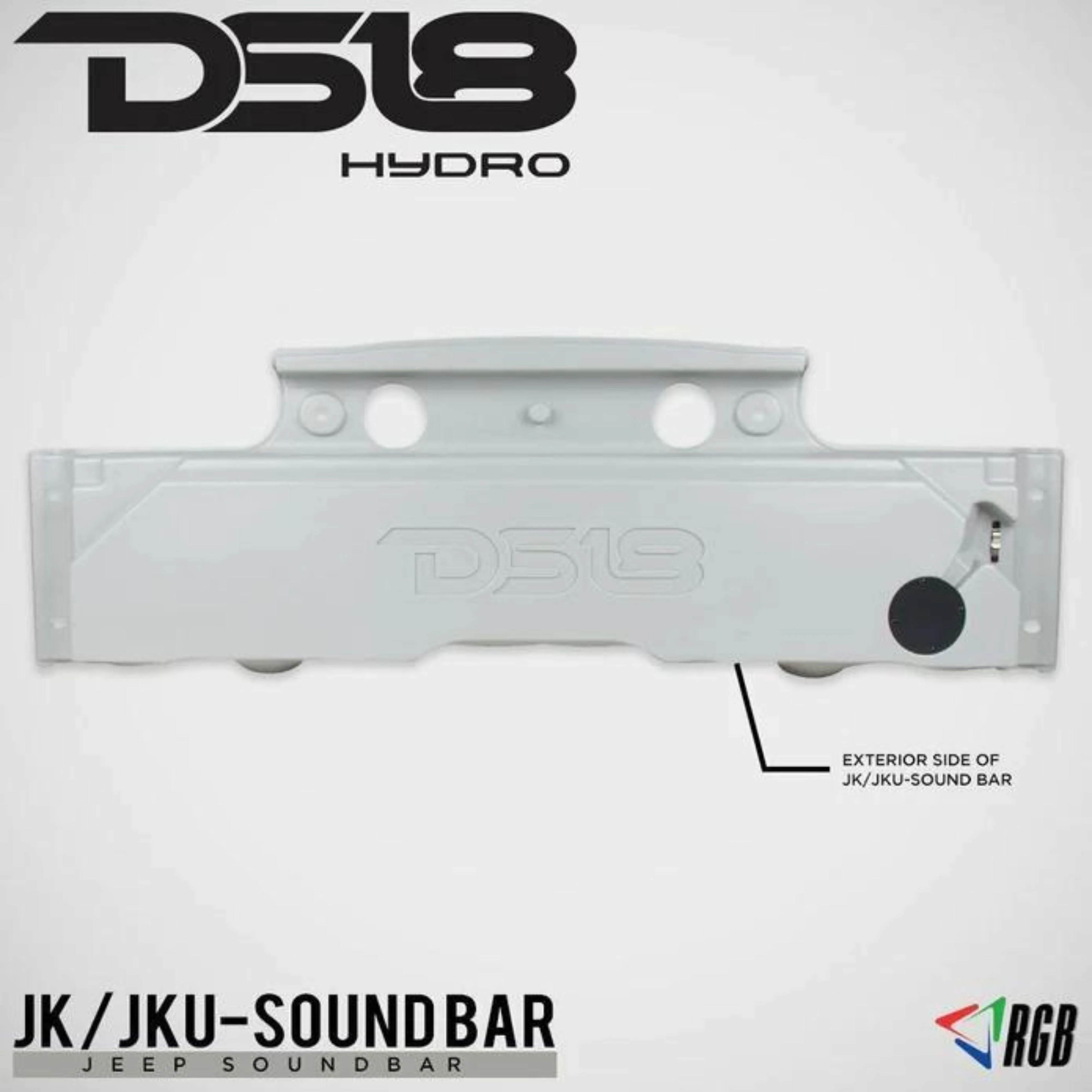 DS18 Molded Soundbar for Jeep Wrangler Gray LED Car Audio Sound Bar JK JKU - Image 5