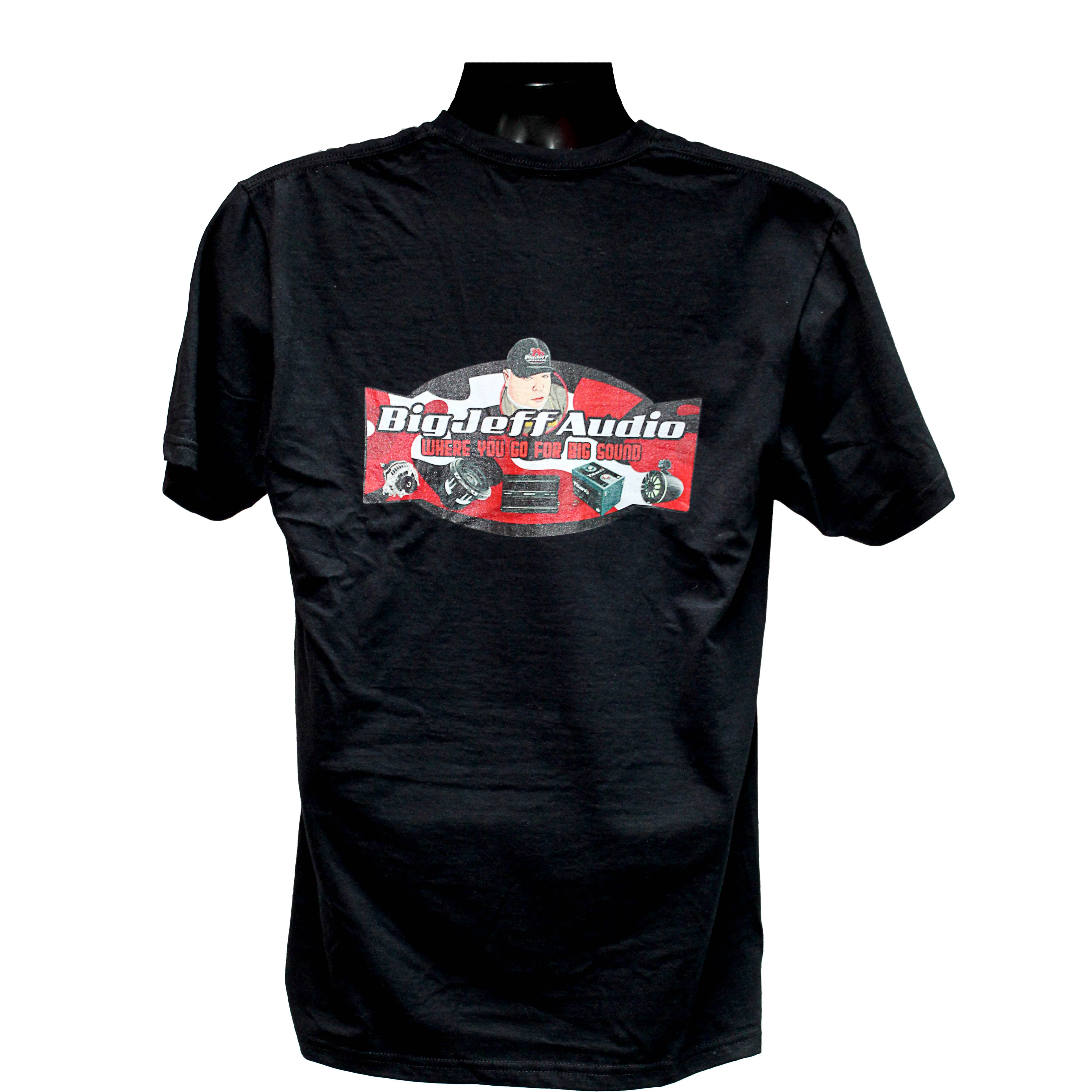 Official Big Jeff Audio Black T-Shirt 100% Cotton with Full Color Back Logo - Image 2