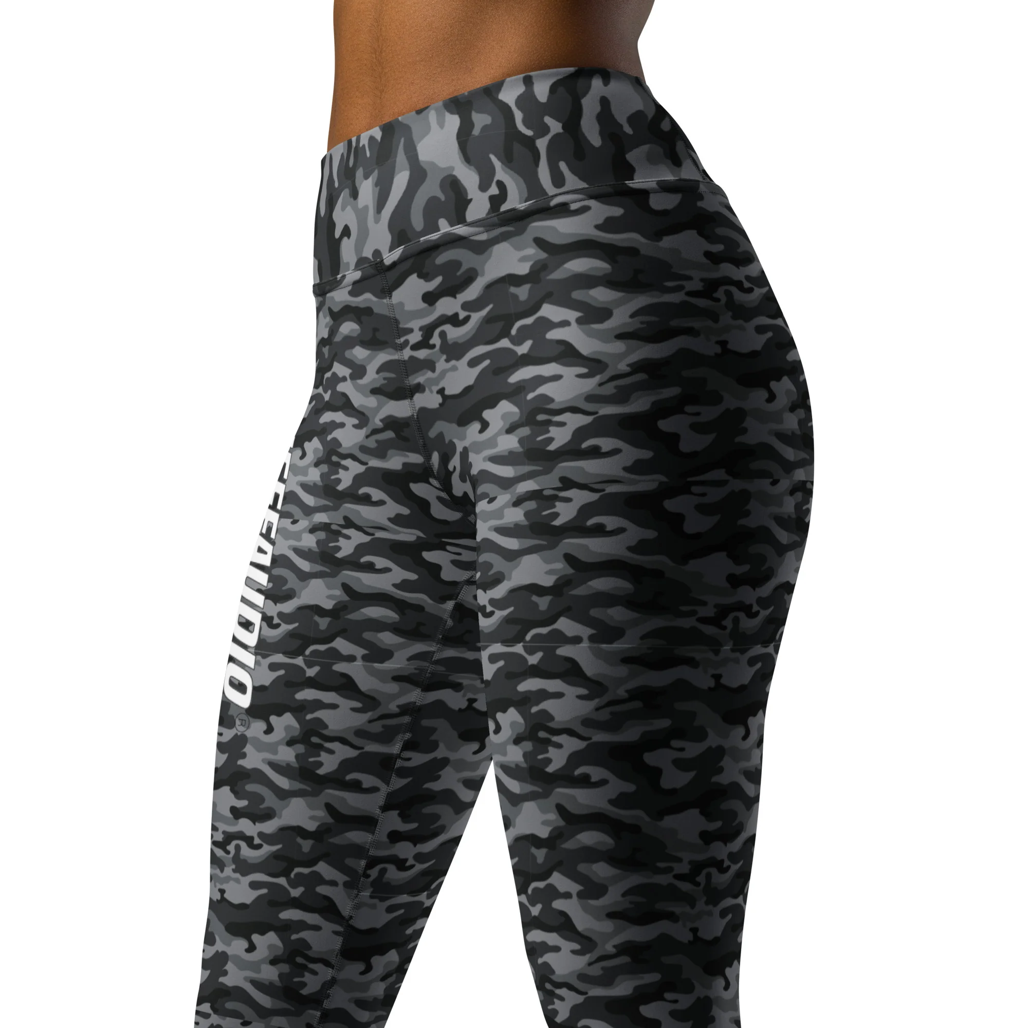Official Big Jeff Audio Camo / Logo Yoga Pants - Image 2