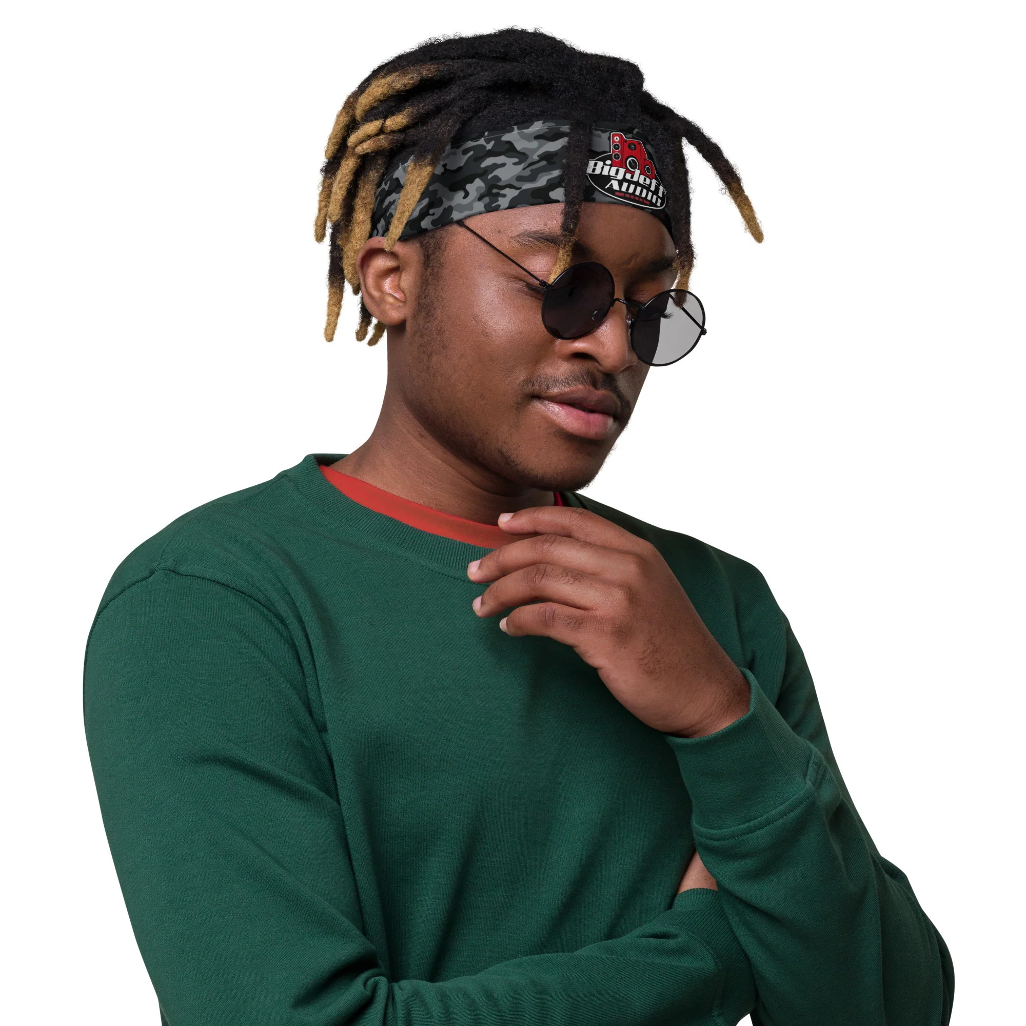 Official Big Jeff Audio Camo / Speaker Logo Headband - Image 2