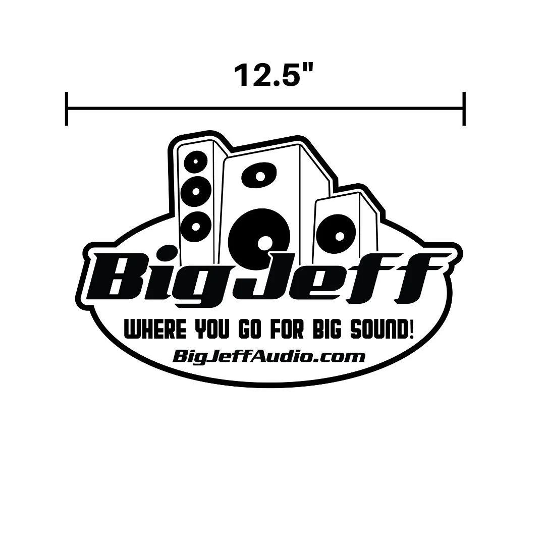 Official Big Jeff Audio Logo 12.5 inch Sticker - Image 4